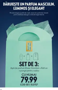Ofertele Oriflame valabile de la 22.10.2025 | Pagină: 144 | Produse: Apă de parfum, Pungă, Parfum, Apă
