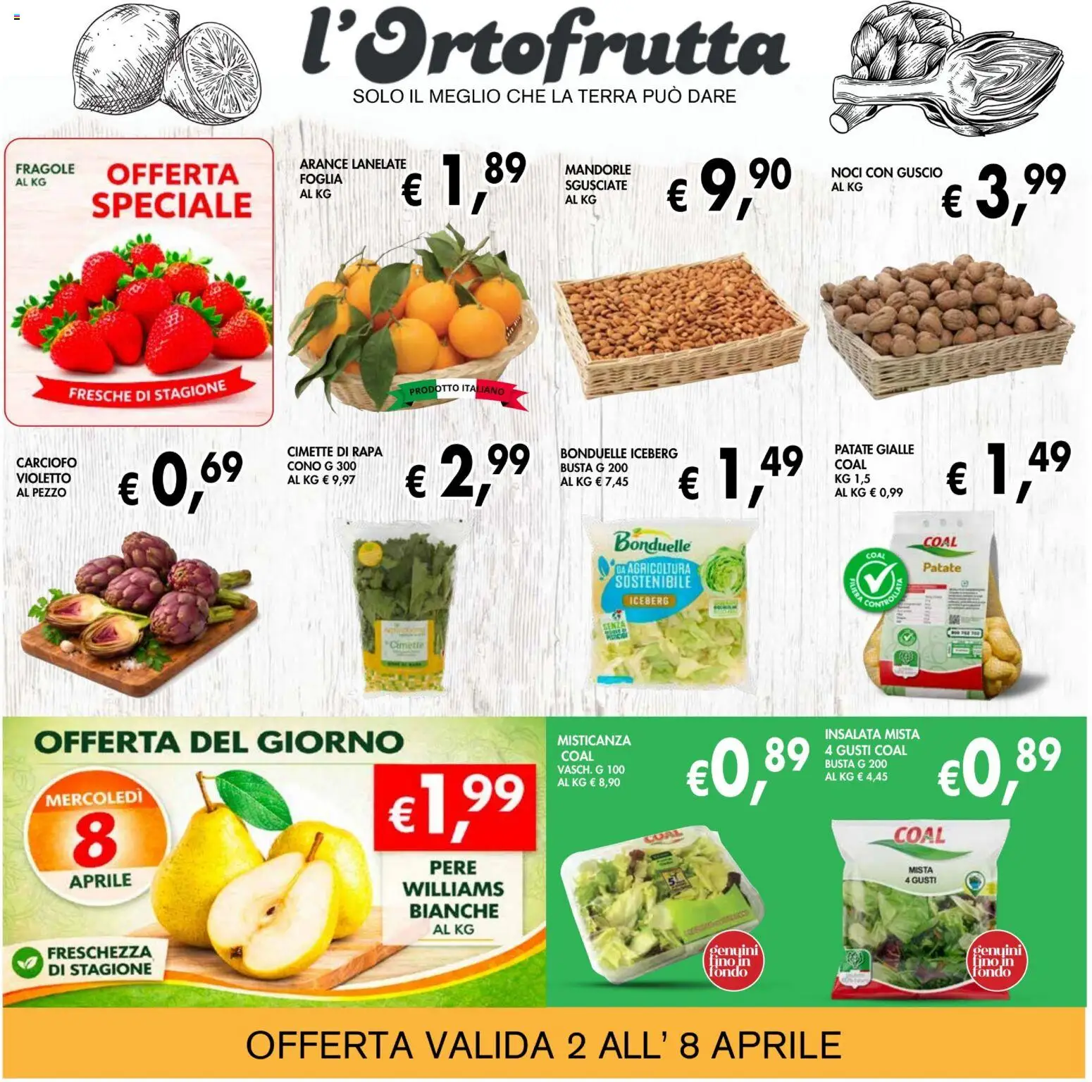 Volantino Coal del 26.03.2026 | Pagina: 3 | Prodotti: Misticanza, Noci, Mandorle, Cimette di rapa