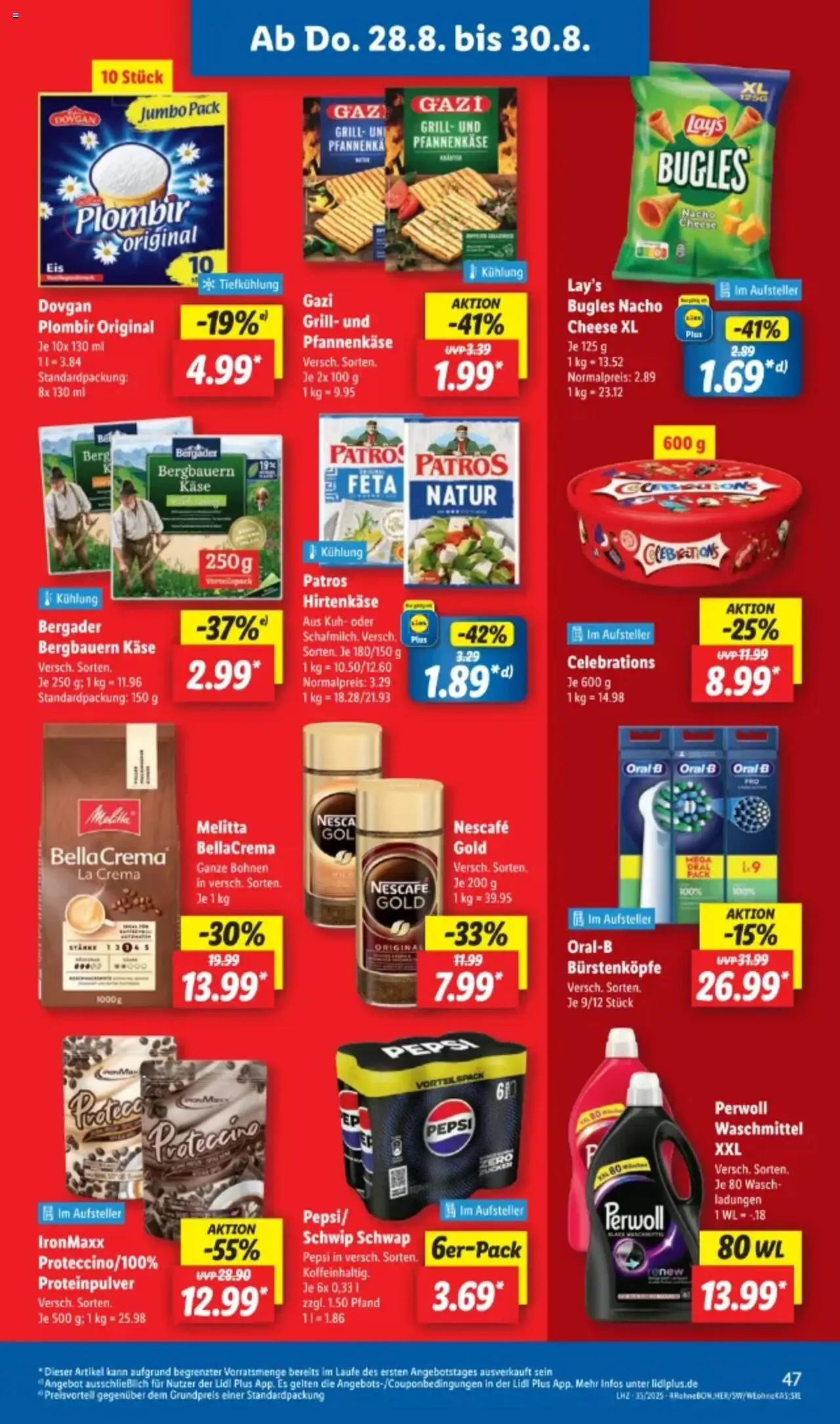 Lidl Prospekt 	 - gültig ab dem 25.08.2025 | Seite: 63 | Produkte: Melitta, Perwoll, Schwip schwap, Celebrations