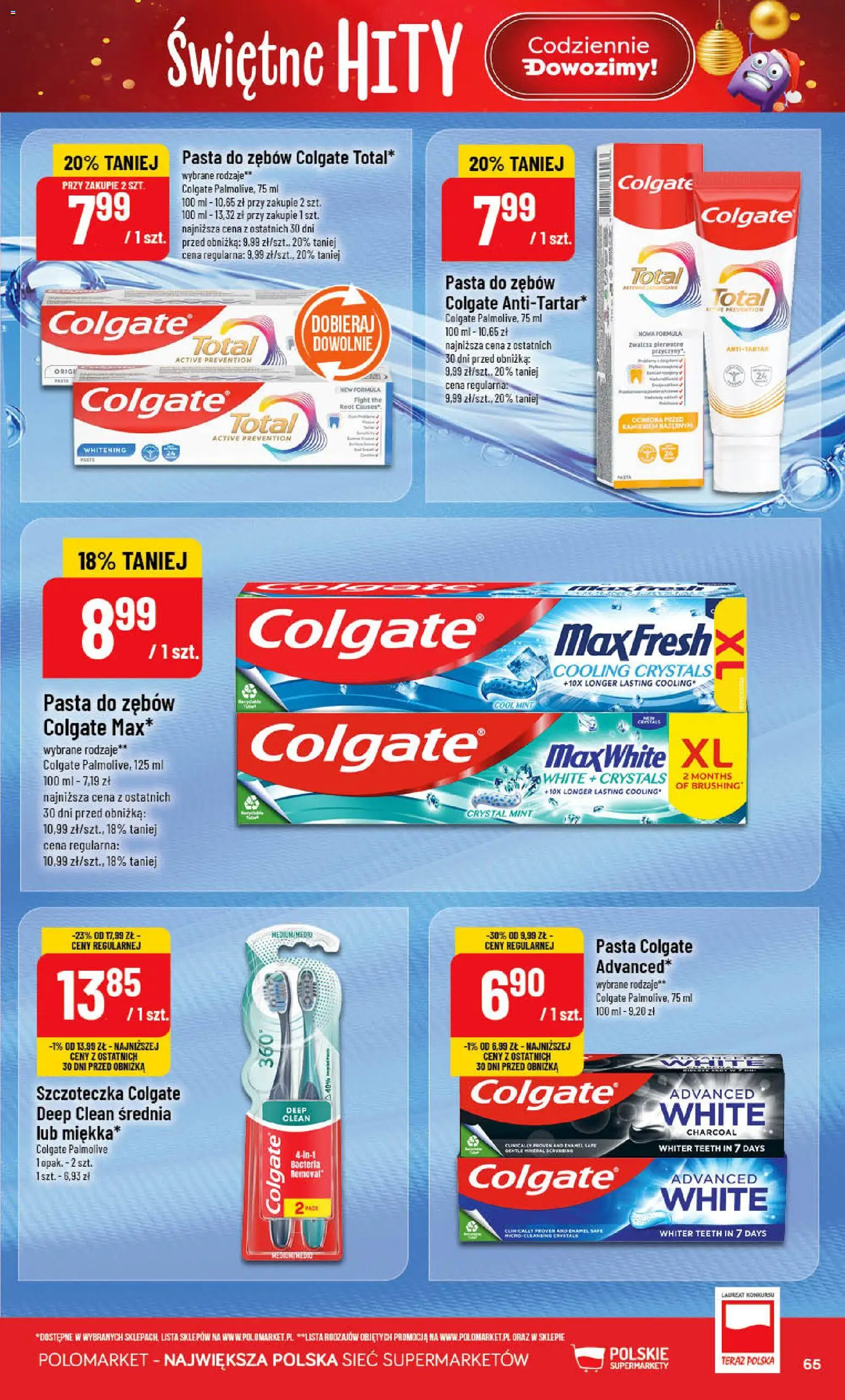 POLOmarket Gazetka od 12.11.2025 | Strona: 65 | Produkty: Pasta do zębów