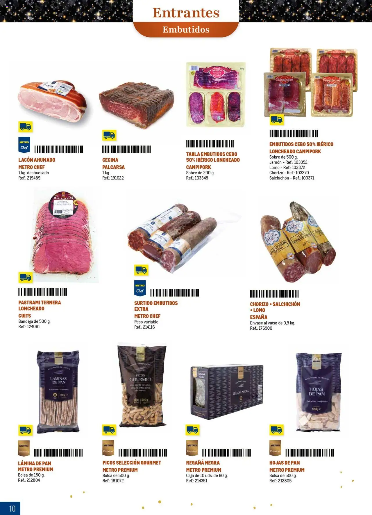 Makro - Comidas y Cenas de Navidad Canarias │ válido desde el 03.10.2025 | Página: 10 | Productos: Pan, Jamón, Aceite de oliva, Caja