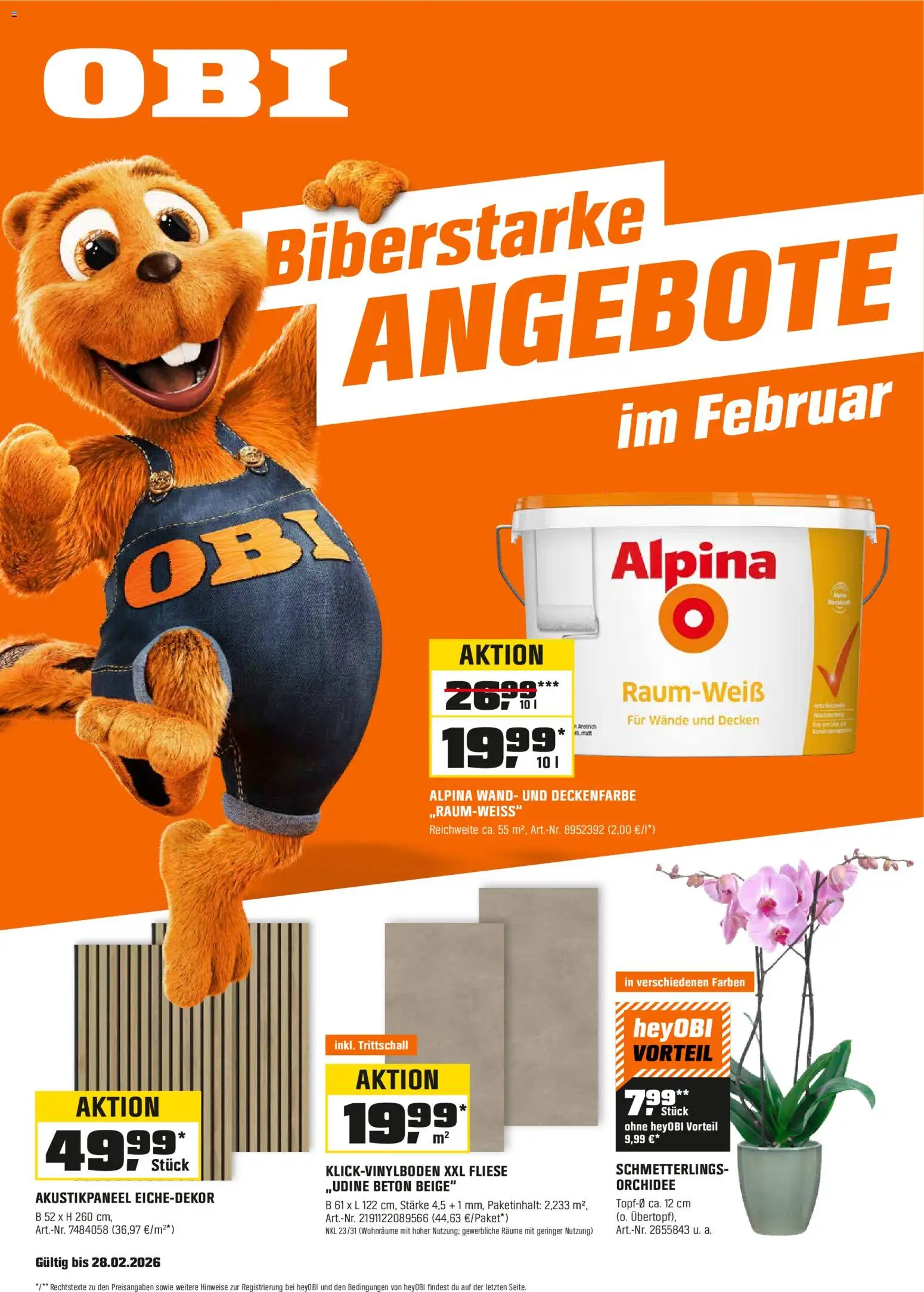 Obi Prospekt 	 – gültig ab 30.01.2026 | Seite: 1 | Produkte: Orchidee
