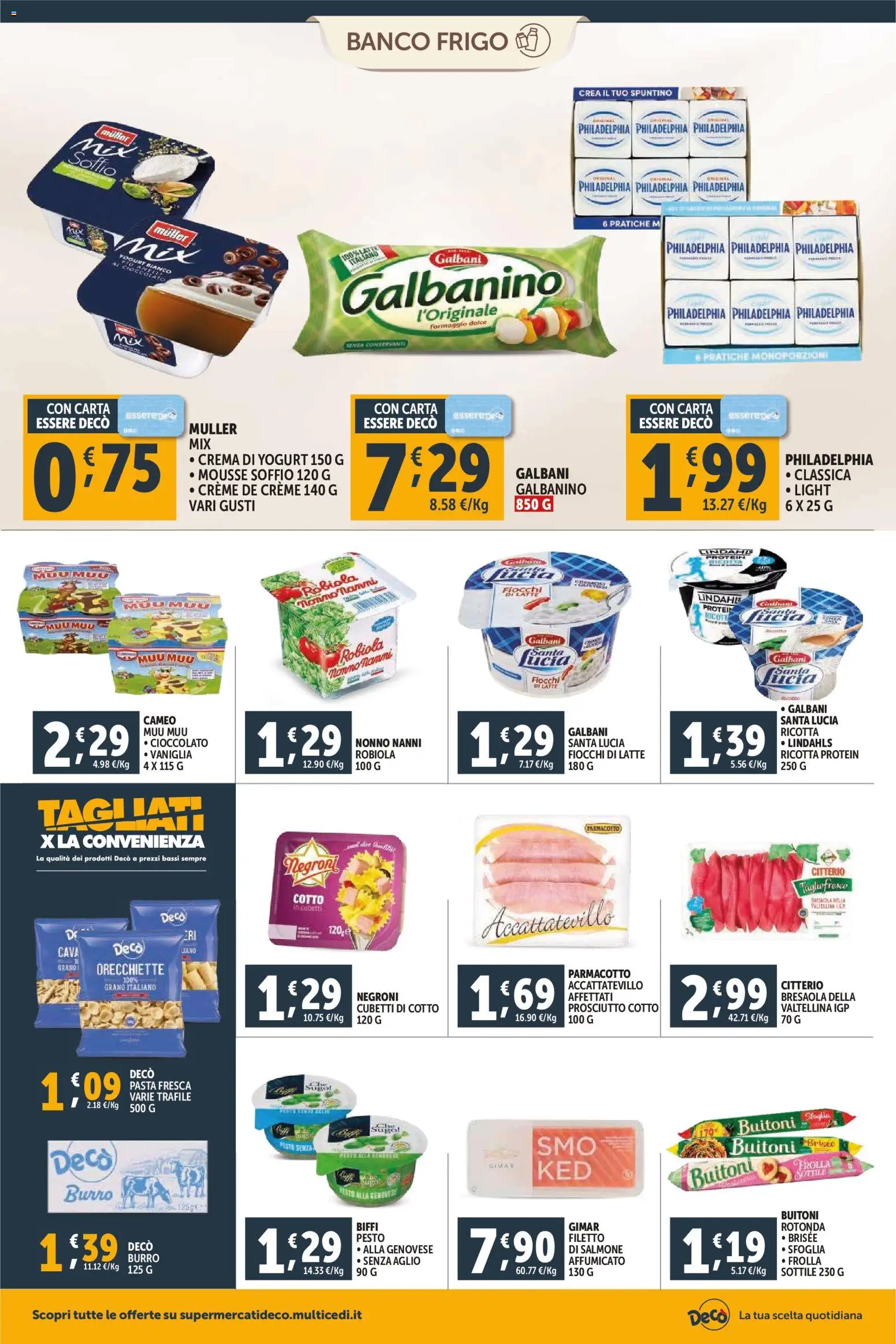 Volantino Decò del 30.01.2026 | Pagina: 6 | Prodotti: Prosciutto Cotto, Cioccolato, Bresaola, Pesto