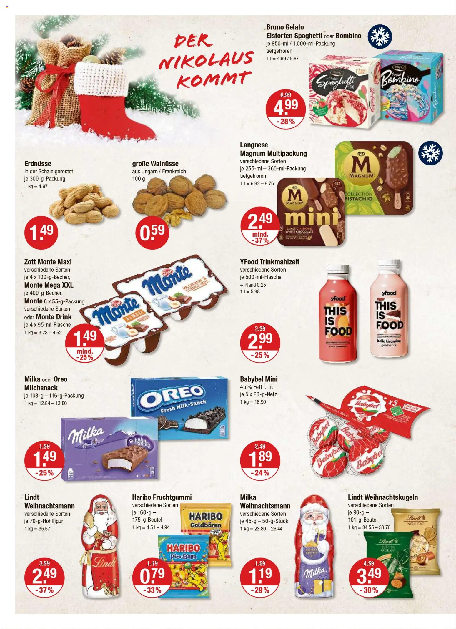 V-Markt - Black Friday – gültig ab 27.11.2025 | Seite: 16 | Produkte: Walnüsse, Haribo, Milka, YFood