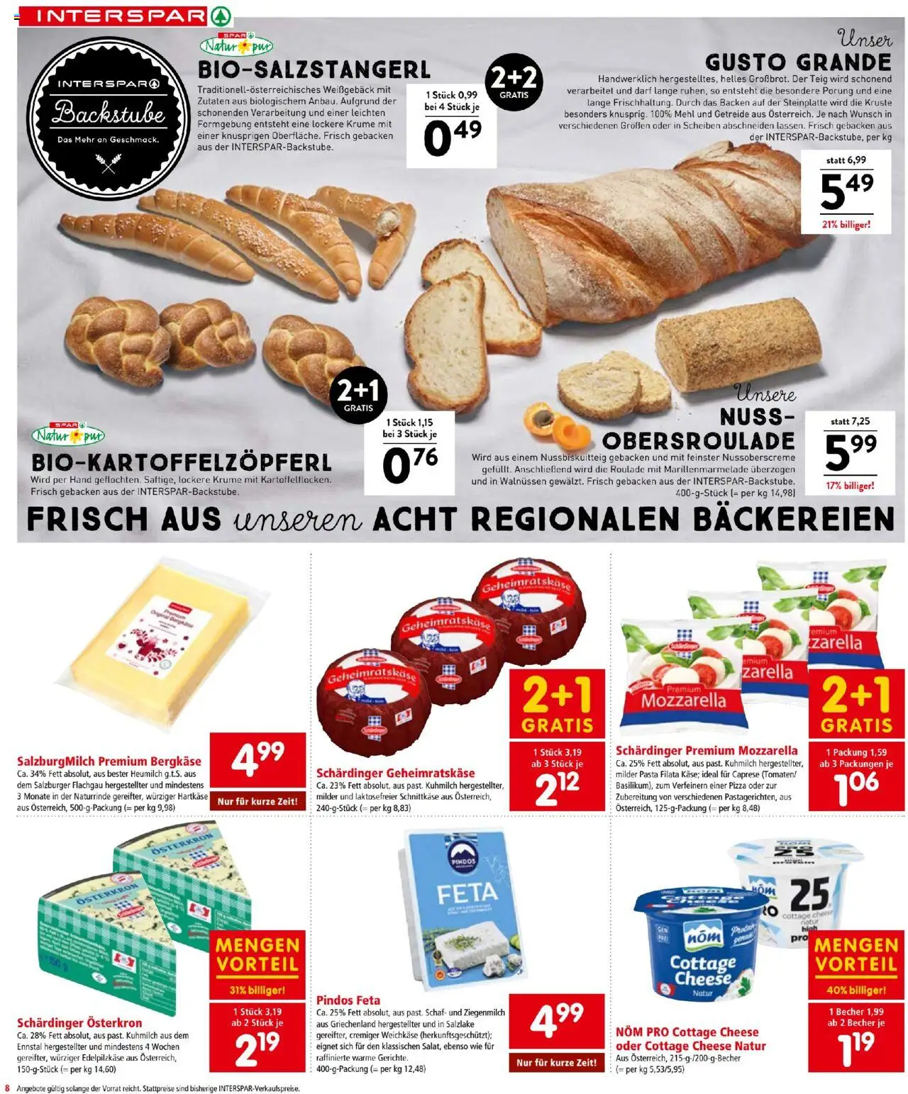 Interspar Flugblatt gültig ab 11.09.2025 | Seite: 8 | Produkte: Getreide, Pasta, Pizza