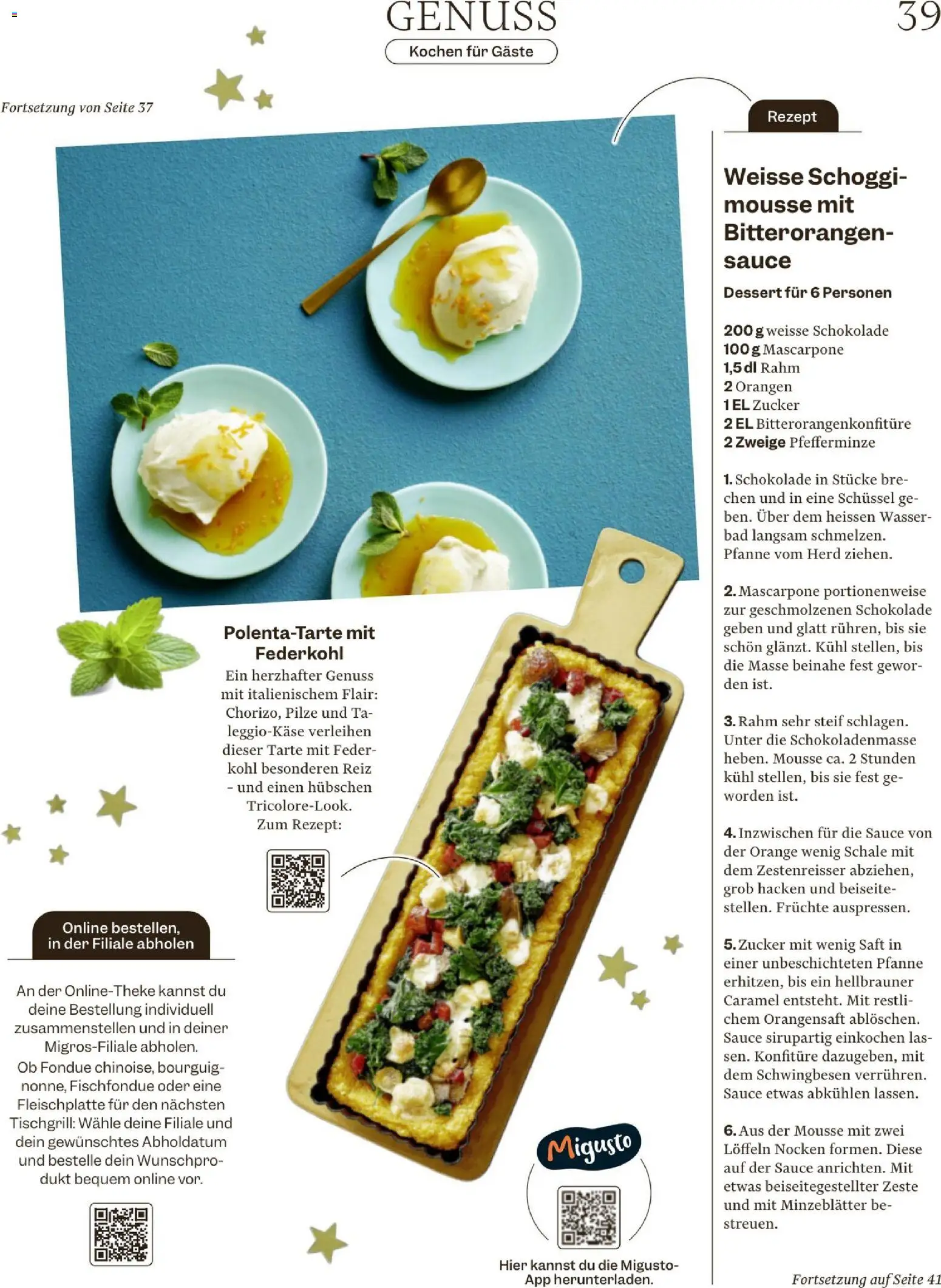 Migros Magazin – gültig ab 16.12.2025 | Seite: 39 | Produkte: Schokolade, Wasser, Fondue, Herd