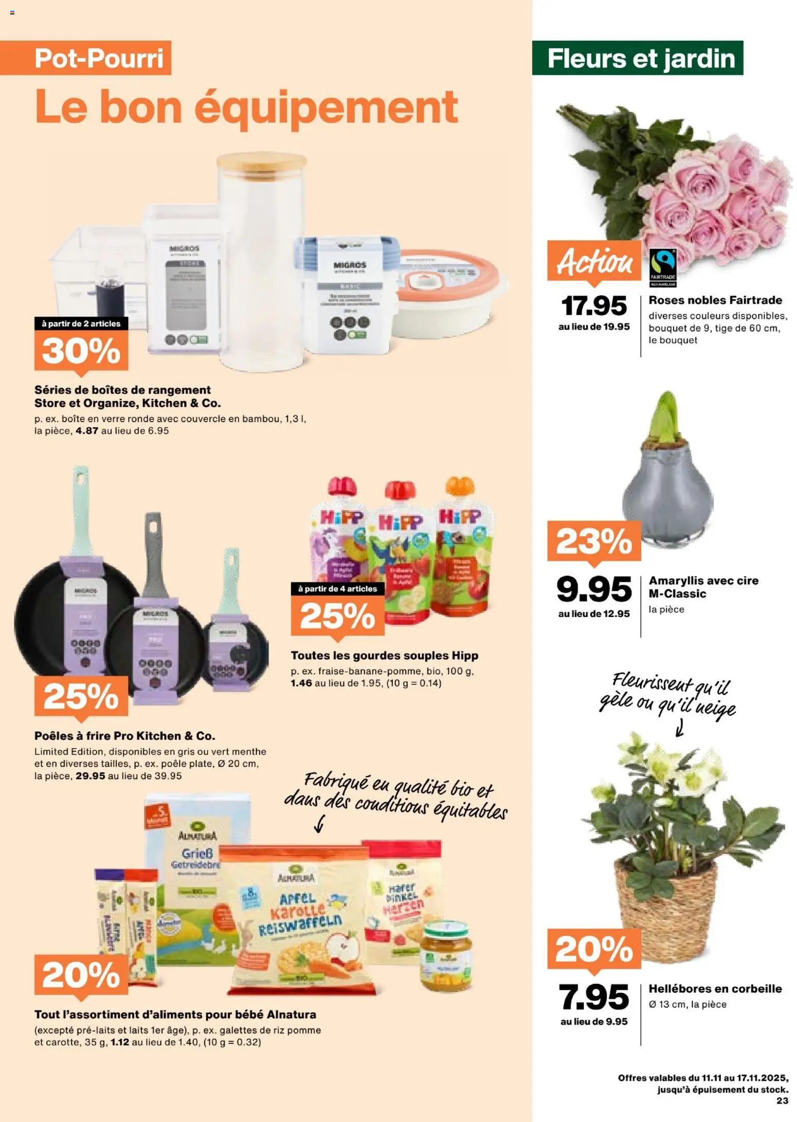 Migros Aktionen FR – gültig ab 11.11.2025 | Seite: 23 | Produkte: Karotte, Äpfel