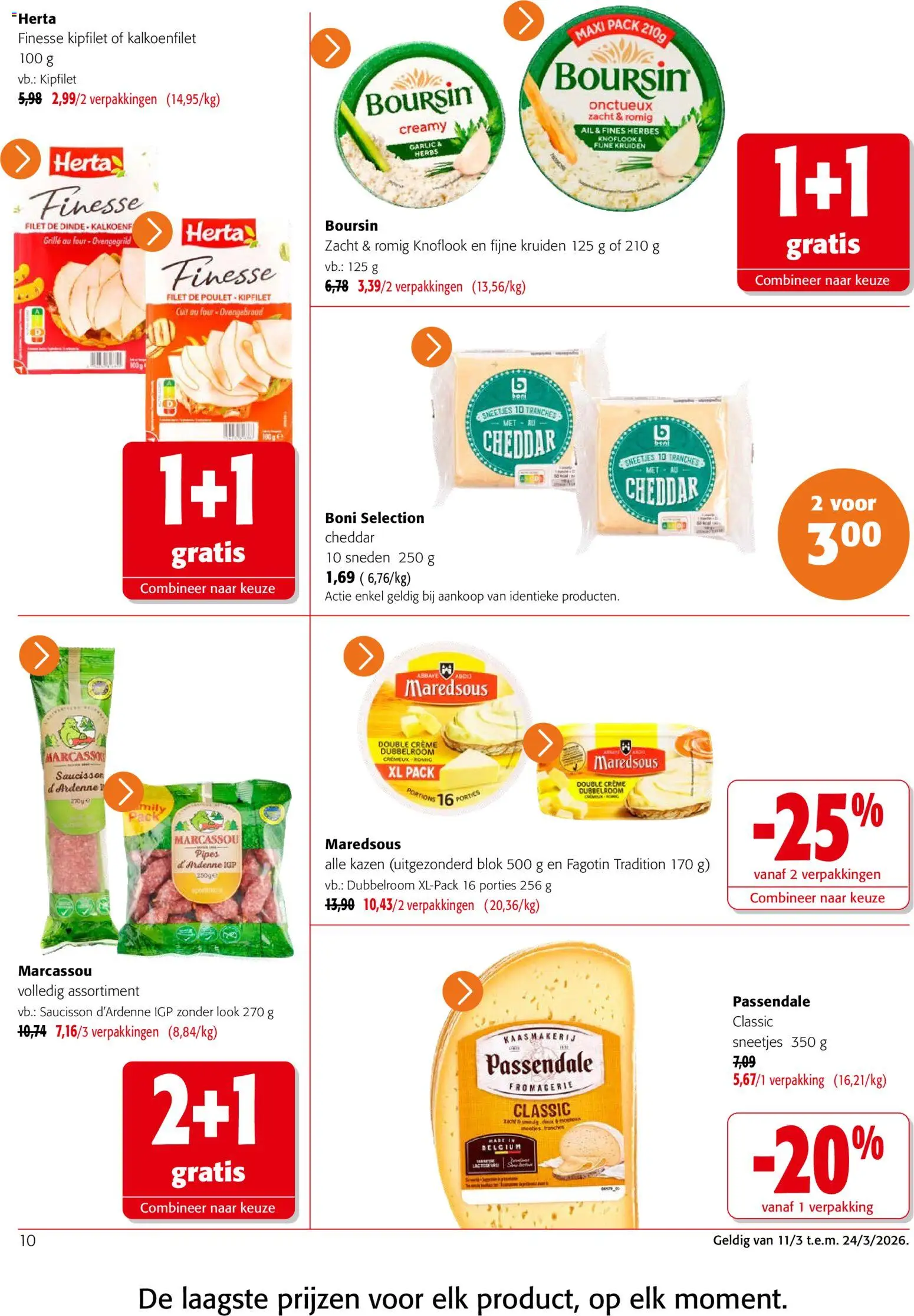 {H1} | Pagina: 10 | Producten: Cheddar, Knoflook, Crème