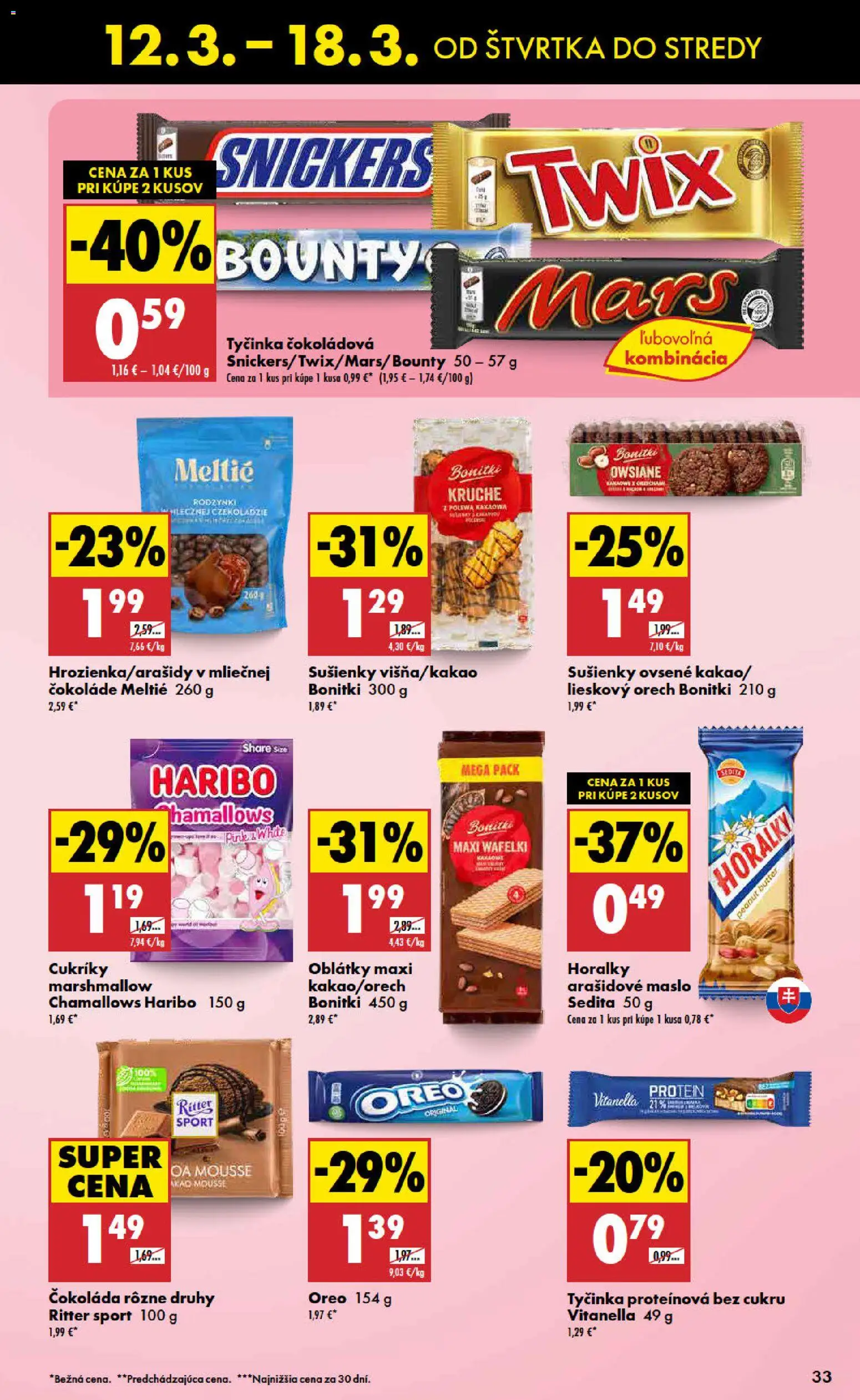 Nové Biedronka akcie – leták je platný od 12.03.2026 | Strana: 33 | Produkty: Maslo, Protein, Cukríky, Horálky