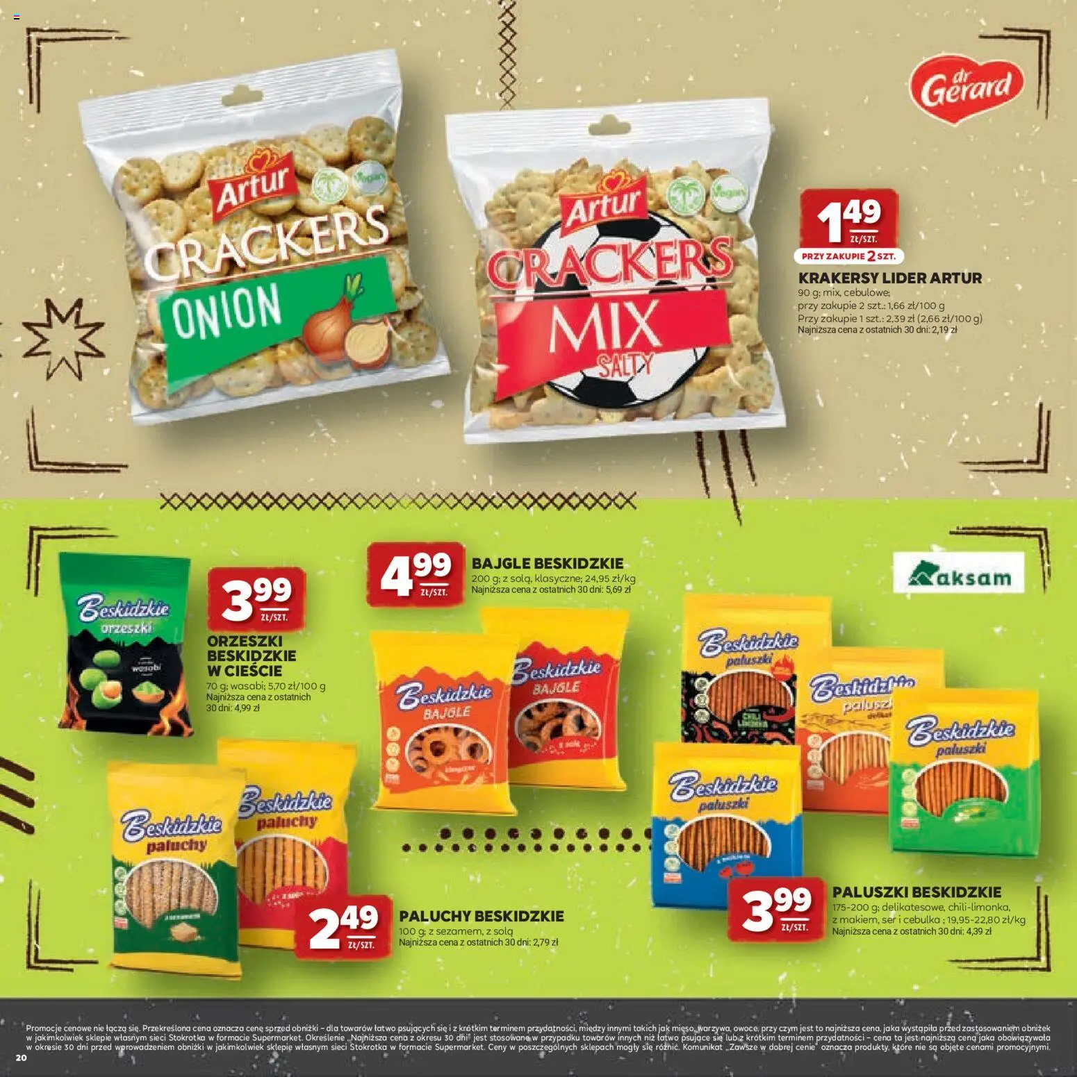 Stokrotka gazetka - Grill od 23.04.2026 | Strona: 20 | Produkty: Stokrotka, Paluszki, Krakersy, Ser