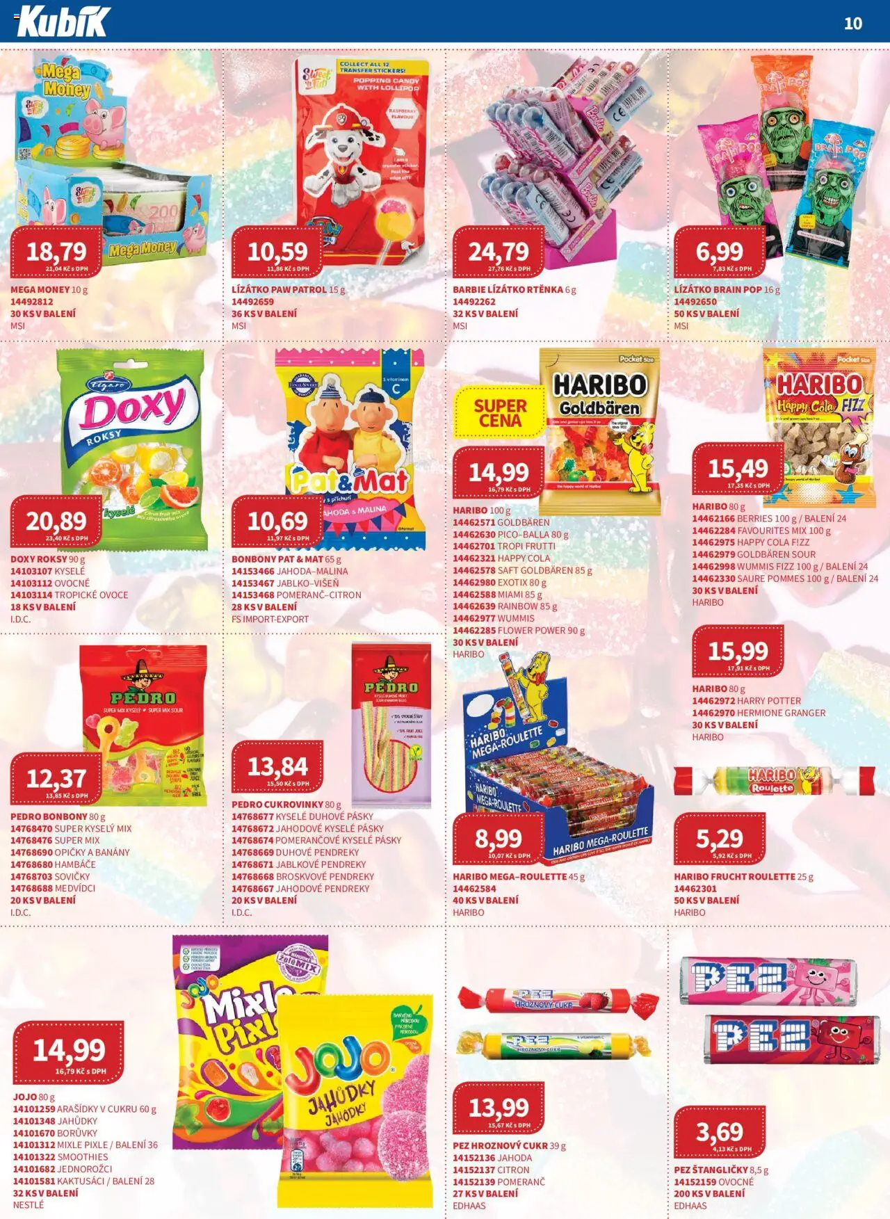 Kubík leták - Velkoobchod 09/2025 od 01.09.2025 | Strana: 10 | Produkty: Ovoce, Harry Potter, Rtěnka, Cola