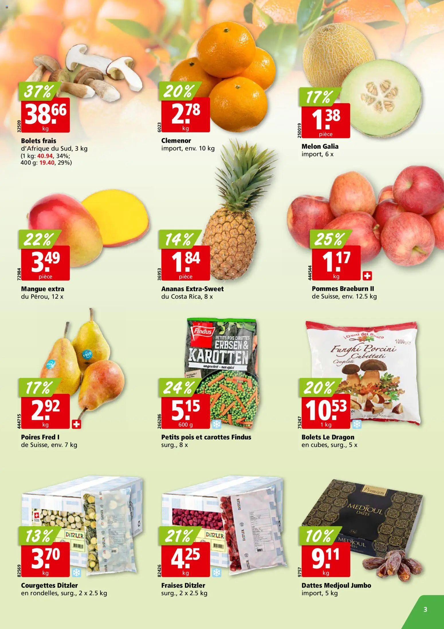 Aligro Aktionen Chavannes, Matran, Genève, Sion – gültig ab 02.03.2026 | Seite: 3 | Produkte: Erbsen, Ananas