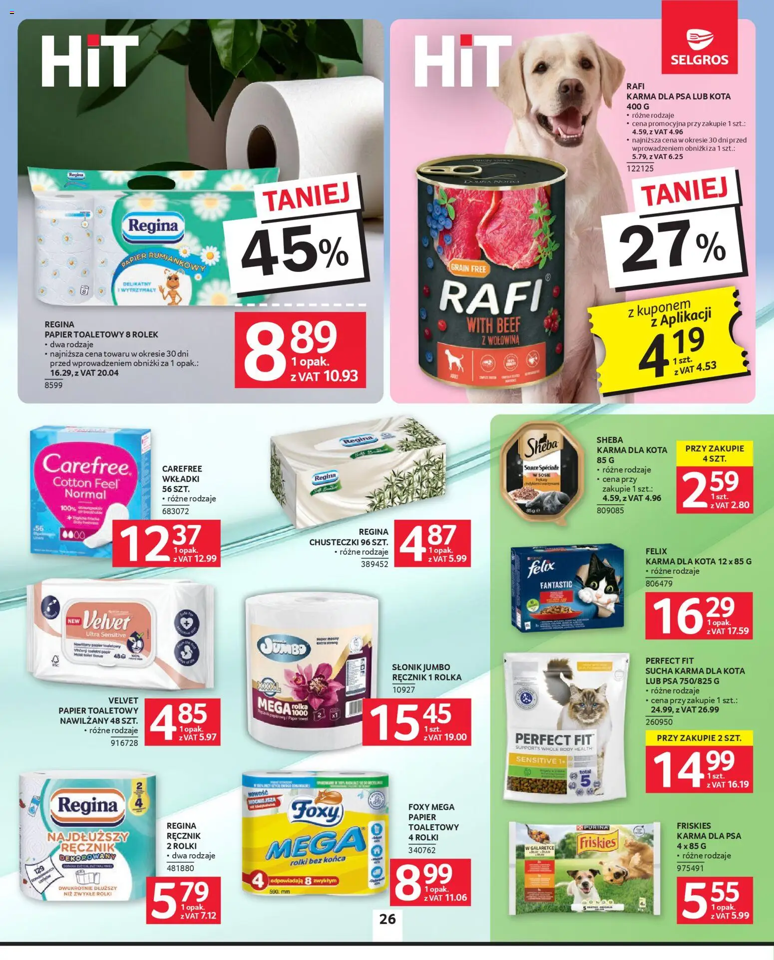 Selgros cash&carry Gazetka od 08.01.2026 | Strona: 25 | Produkty: Papier toaletowy, Rolki, Karma dla psa, Wołowina