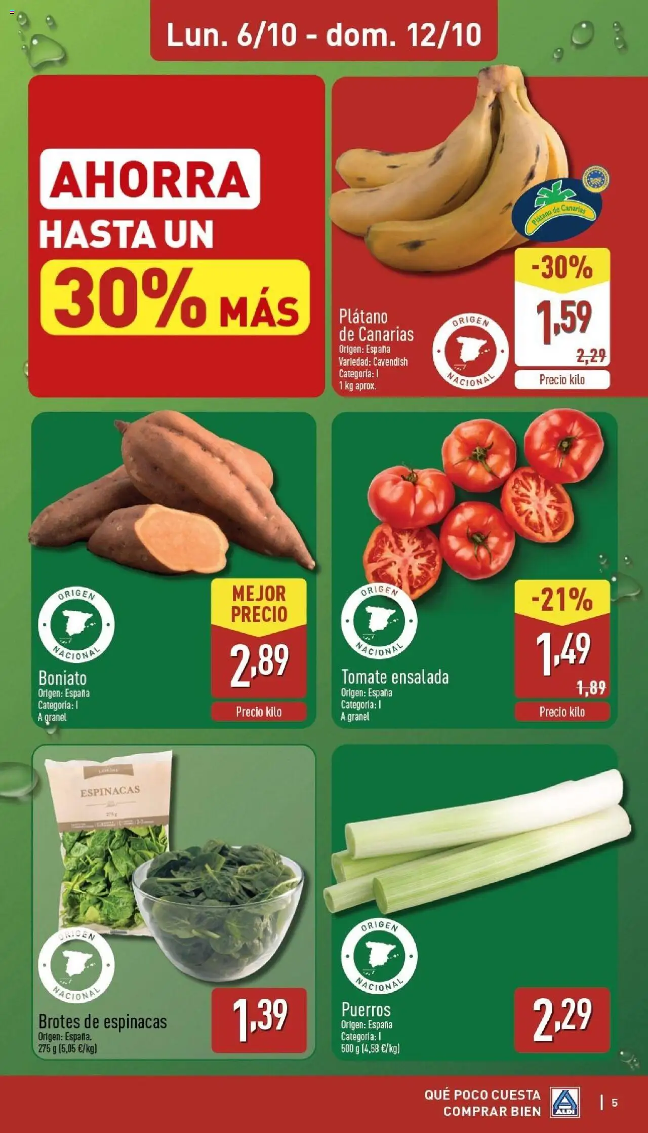 Aldi folleto Península │ válido desde el 06.10.2025 | Página: 5 | Productos: Πορσελάνη, Ensalada