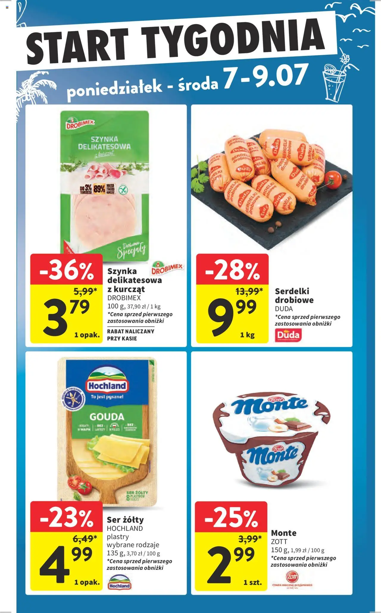 Intermarche Gazetka od 03.07.2025 | Strona: 43 | Produkty: Ser żółty, Szynka, Ser