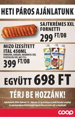 COOP Szolnok Akciós újság Csanádapáca - amely érvényes a következő dátumtól: 19.02.2026 | Oldal: 3 | Termékek: Pisztácia, Tej