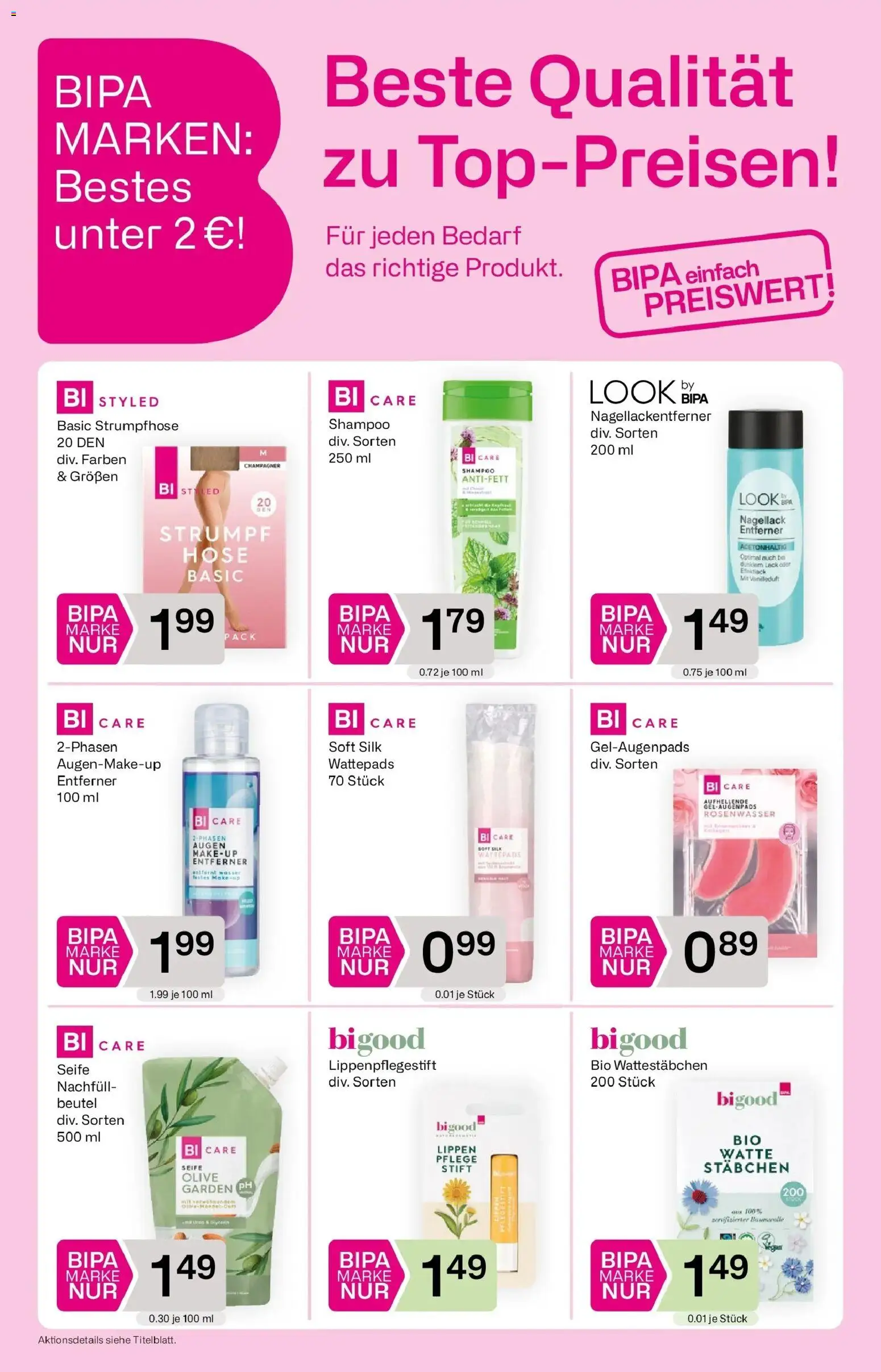 Bipa Flugblatt gültig ab 08.01.2026 | Seite: 2 | Produkte: Strumpfhose, Nagellack, Shampoo, Seife