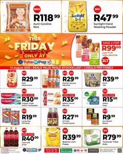 Preview of Take n Pay specials valid from 15.08.2025