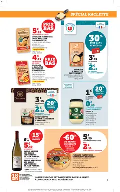 bi1 - Prévisualisation de bi1 Le offre du moment valide à partir de 18.11.2025 | Page: 9 | Produits: Four, Tartiflette, Raclette, Lait