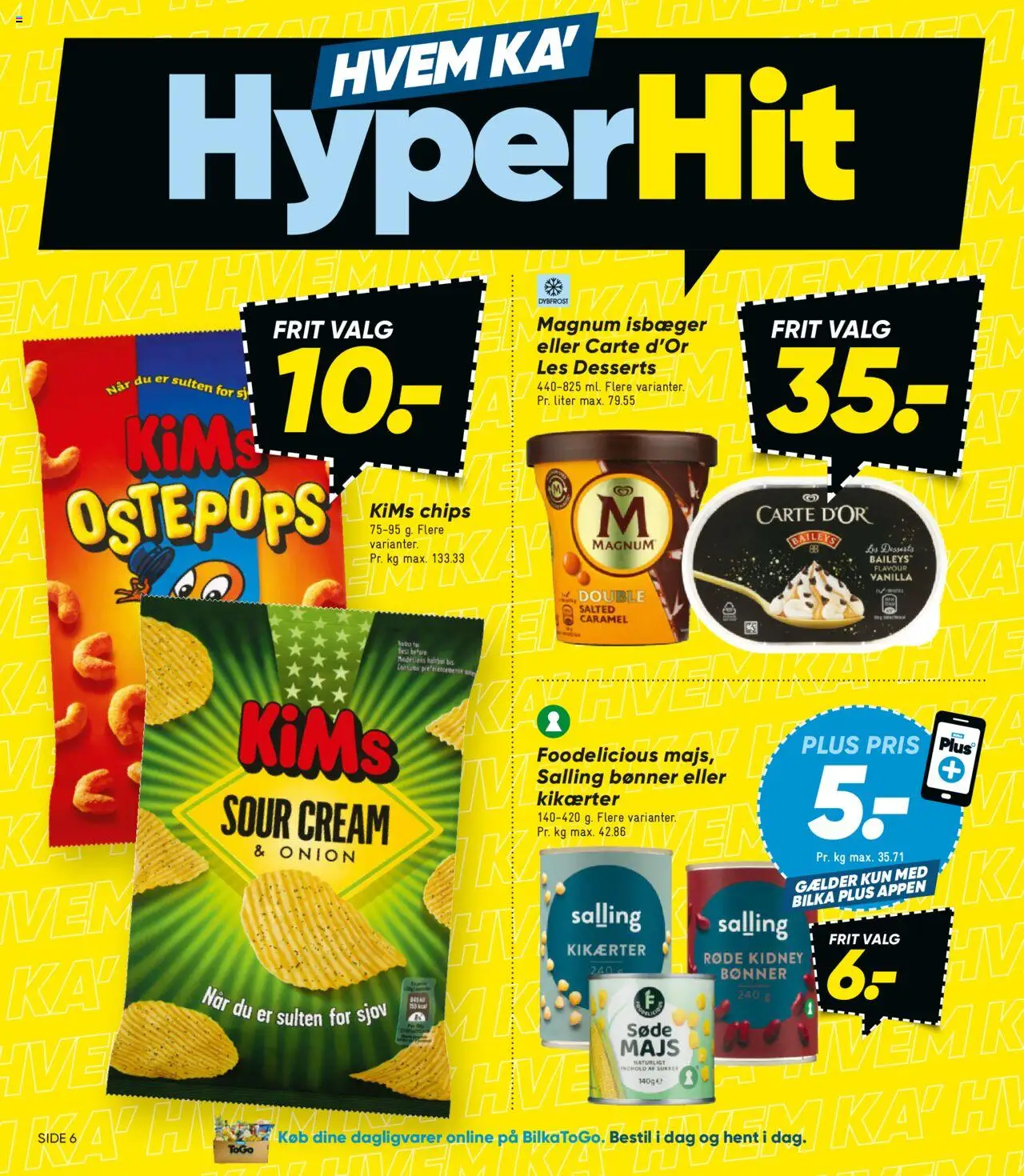 Bilka tilbudsavis – gyldig fra 19.09.2025 | Side: 6 | Produkter: Amendoins, Chips, Kikærter, Sukker
