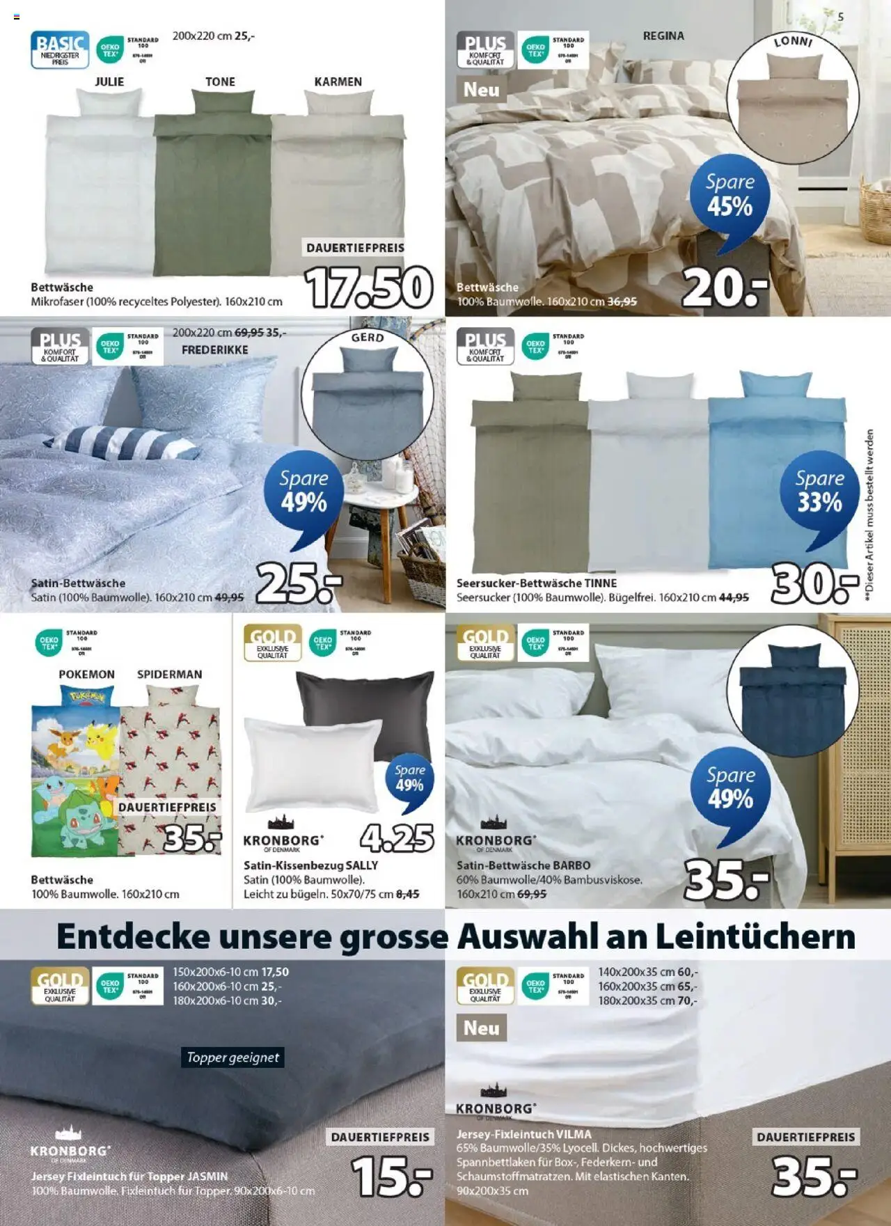 JYSK Aktionen – gültig ab 09.09.2025 | Seite: 5 | Produkte: Topper, Bettwäsche