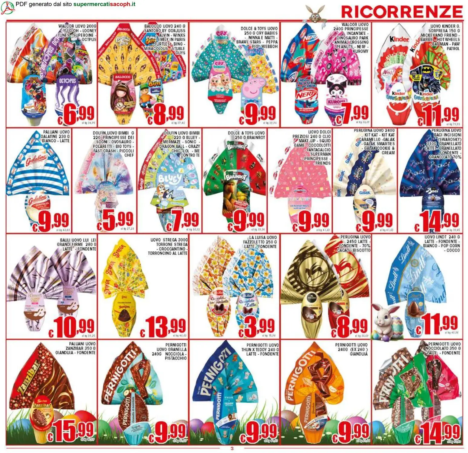 Volantino Sacoph del 27.03.2026 | Pagina: 3 | Prodotti: Acqua, Cocco, Cacao, Pop corn