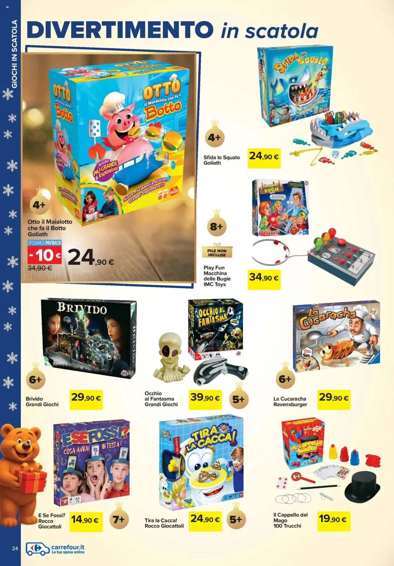 Volantino Carrefour del 24.10.2025 | Pagina: 24 | Prodotti: Pile, Cappello, Scatola