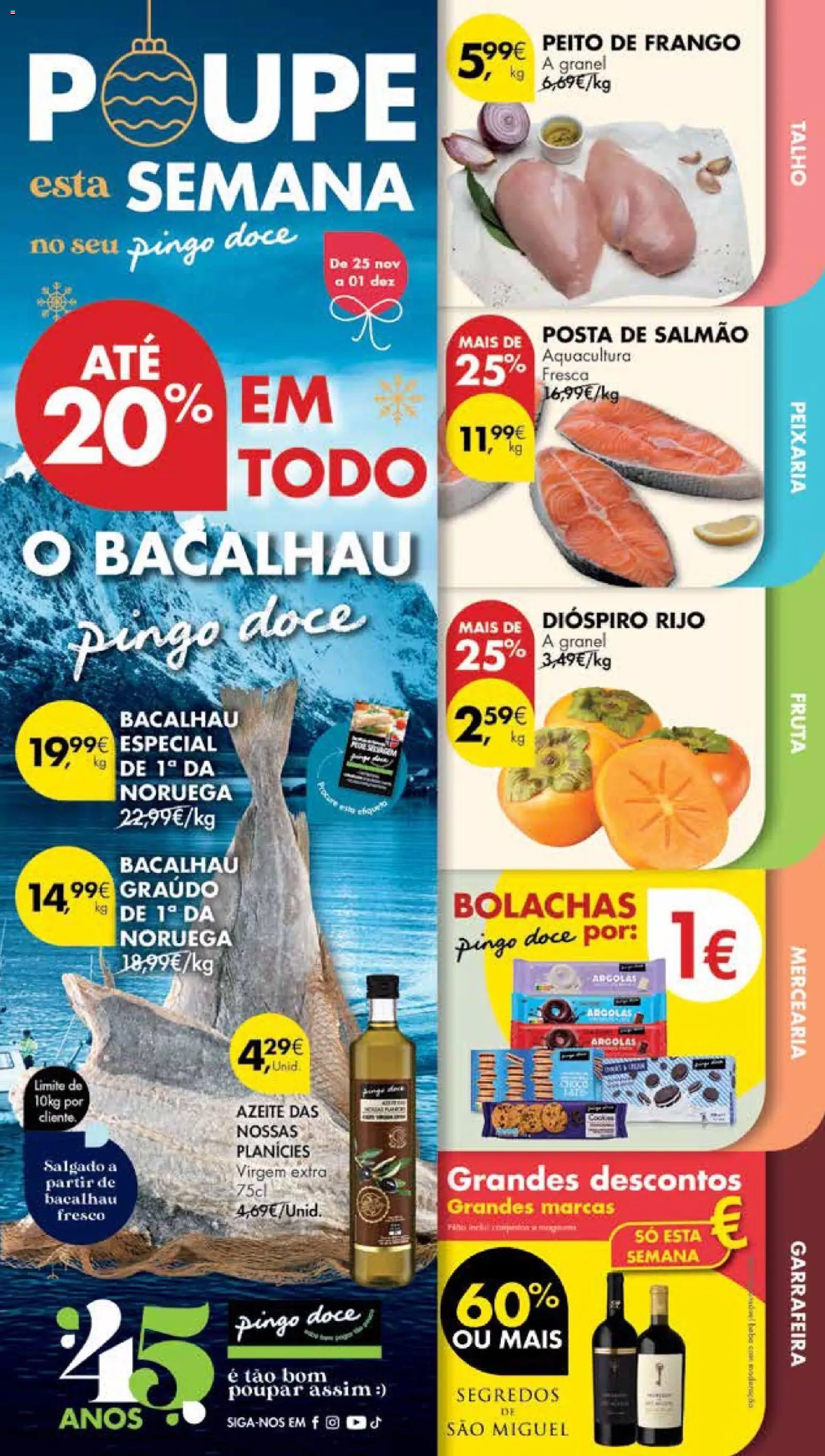 Pingo Doce Poupe Esta Semana Madeira │ válido de 25.11.2025 | Página: 1 | Produtos: Azeite, Frango, Bolachas, Salmão