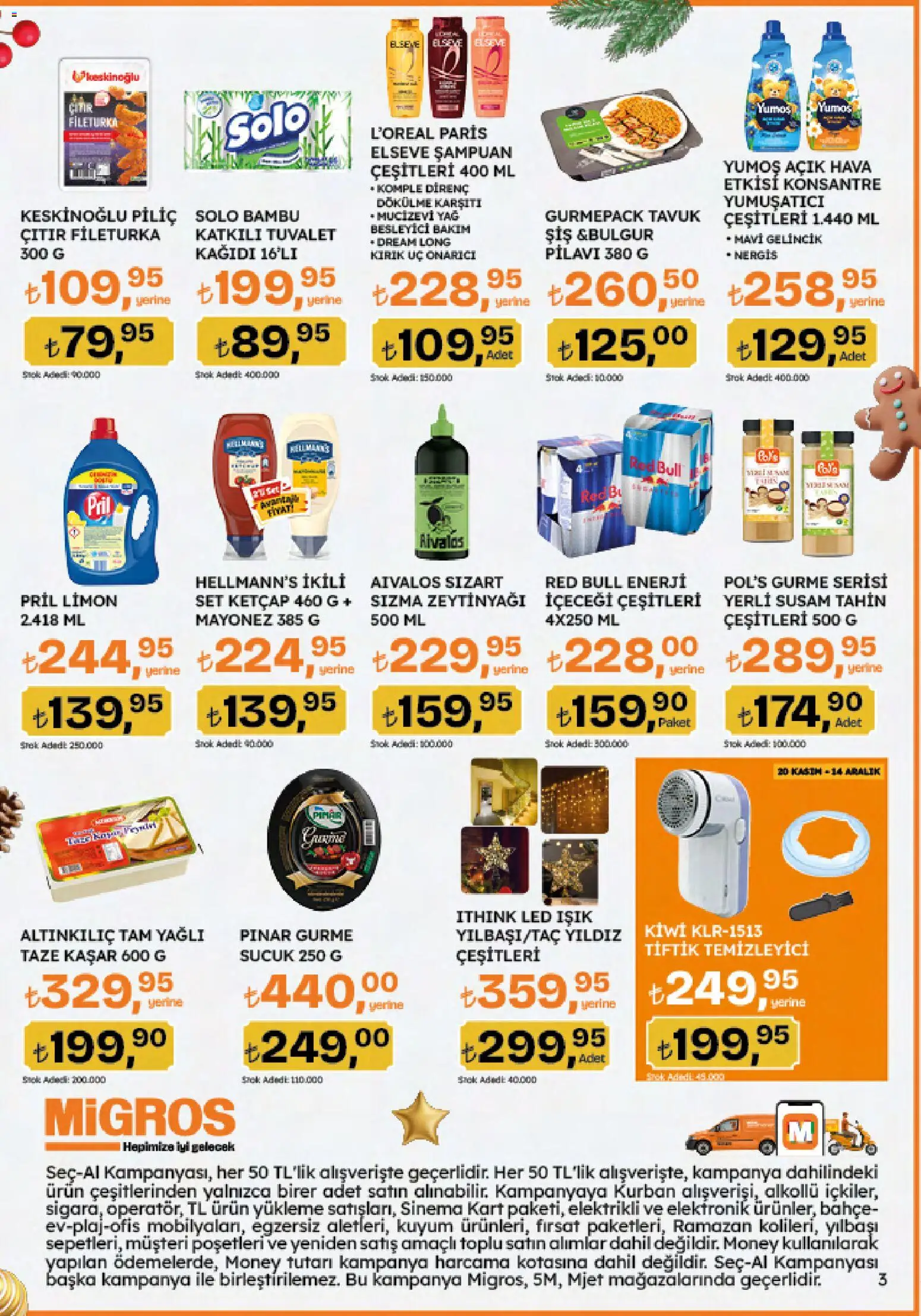 Migros Katalog - Migroskop - 04.12.2025 tarihinden itibaren geçerlidir | Sayfa: 3 | Ürünler: Yağ, Limon, Piliç, Sucuk