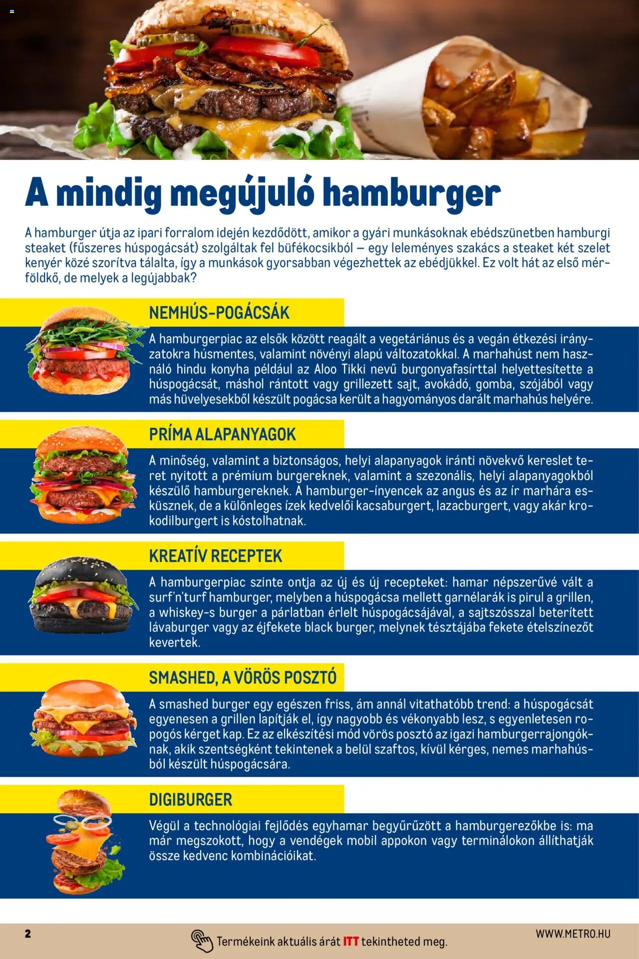 Metro akciós ujság - amely érvényes a következő dátumtól: 01.10.2024 | Oldal: 2 | Termékek: Hamburger, Kenyér, Vegán, Pogácsa