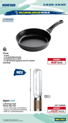 Metro Prospekt 	 - gültig ab dem 11.08.2025 | Seite: 24 | Produkte: Dyson, Ventilator, Luftreiniger