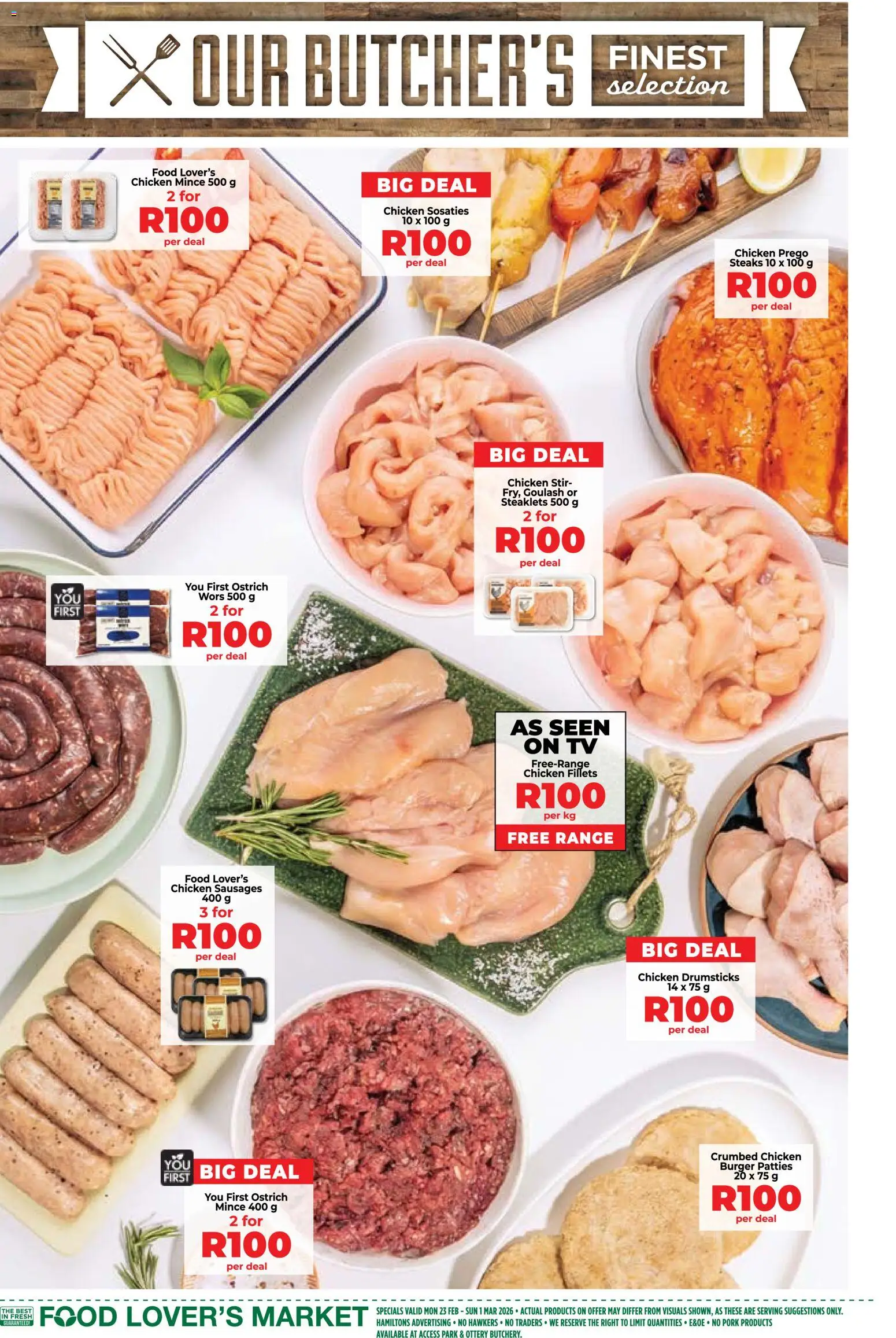 New Food Lover's Market catalogue – valid from 23.02.2026 | Page: 10 | Products: TV, Magdalenas, Chicken, Pork