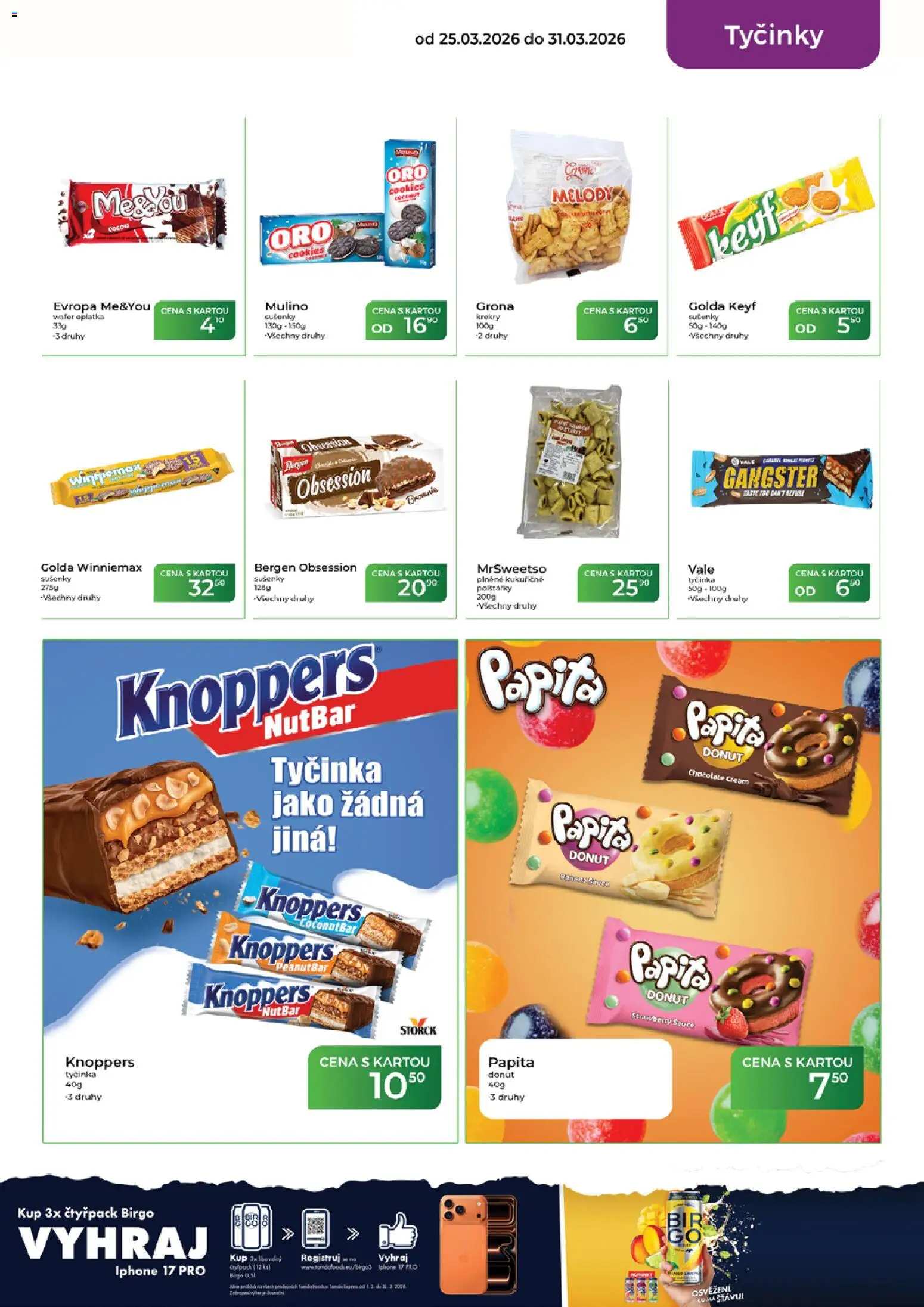 Tamda Foods leták od 25.03.2026 | Strana: 31 | Produkty: Donut, Knoppers, Tyčinky, Iphone