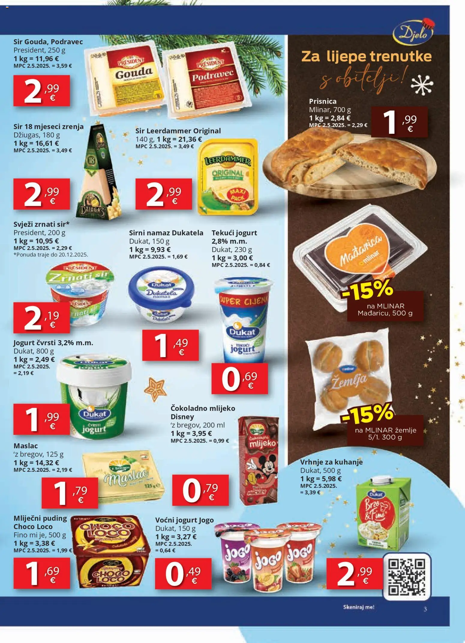 Djelo katalog | vrijedi od 10.12.2025 | Stranica: 3 | Proizvodi: Vrhnje za kuhanje, Sir, Jogurt, Puding