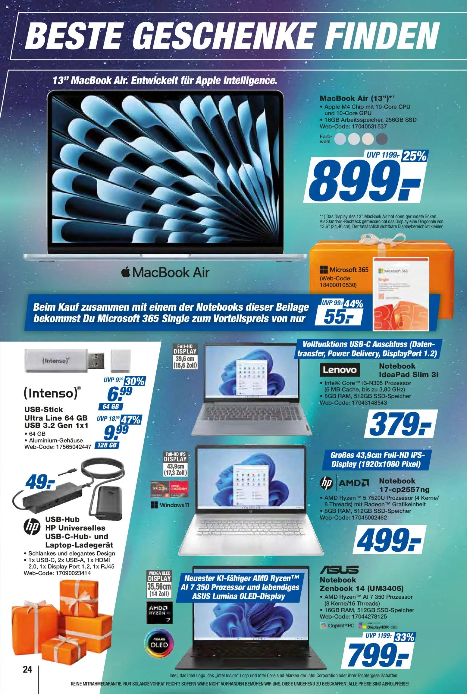 Expert  Aktuelle Beilage – gültig ab 05.12.2025 | Seite: 24 | Produkte: Lenovo, USB, Macbook, Apple