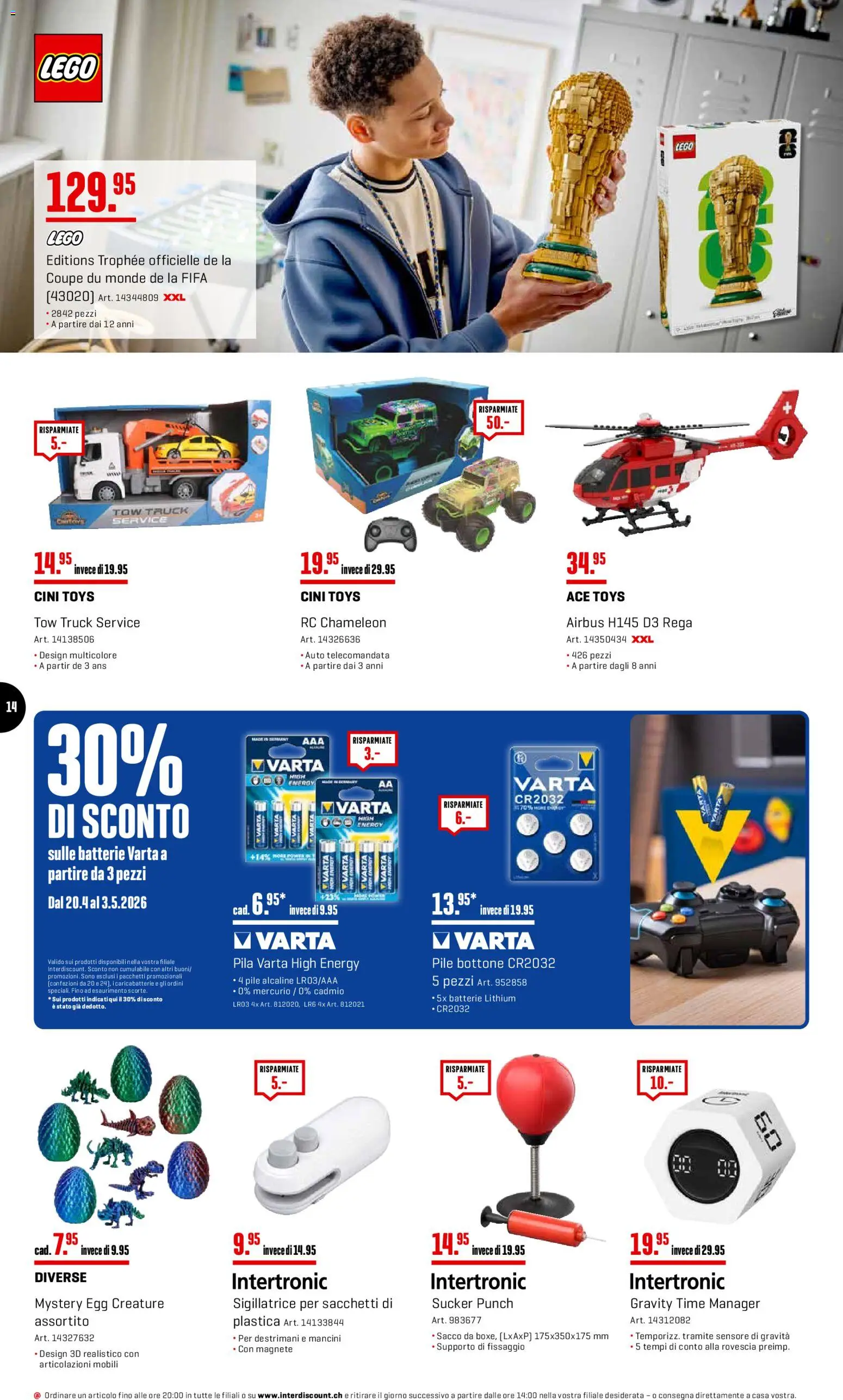 Interdiscount aktionen 20% di sconto  IT – gültig ab 27.04.2026 | Seite: 14 | Produkte: Batterie