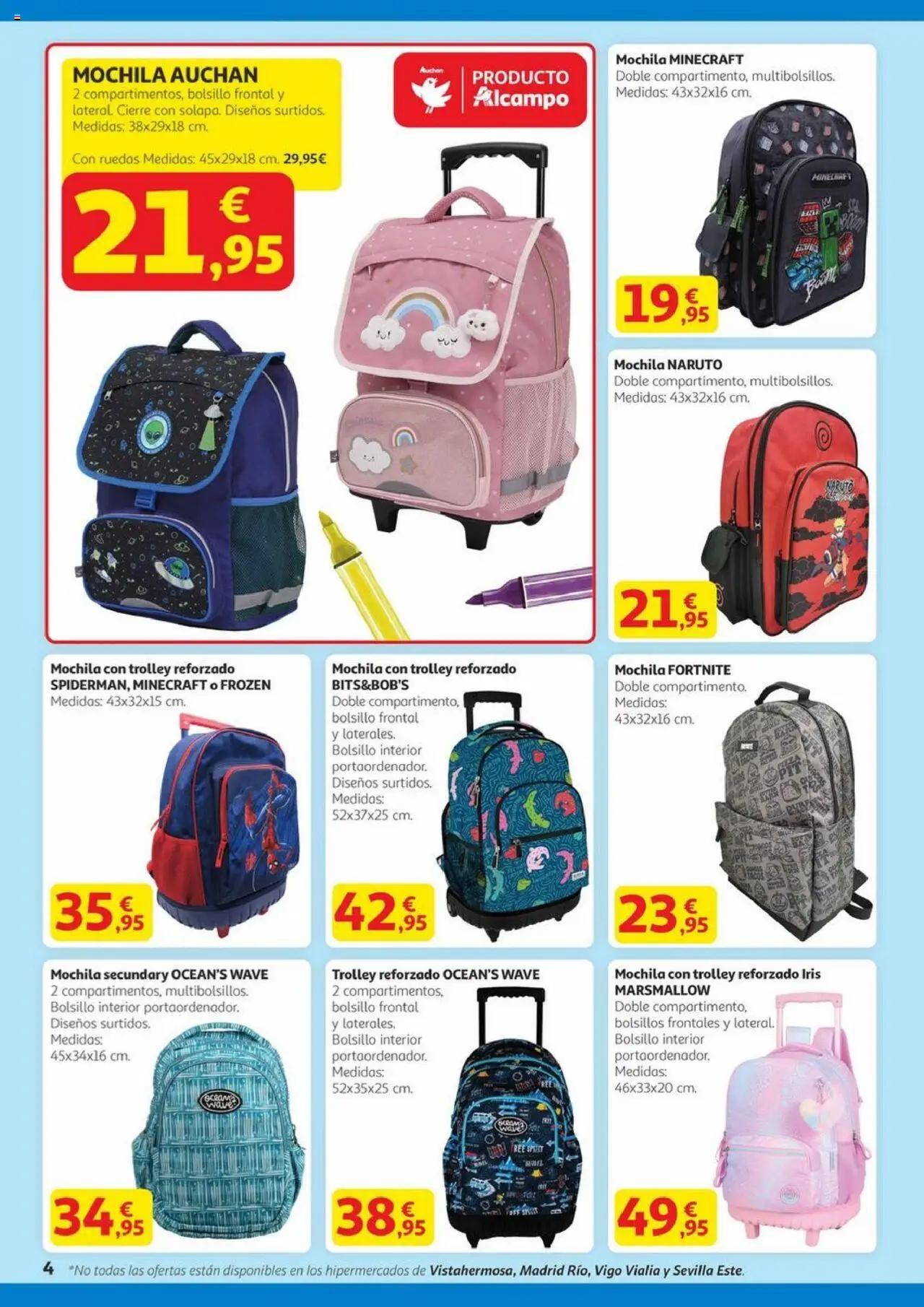 Alcampo - Canarias │ válido desde el 14.08.2025 | Página: 4 | Productos: Mochila