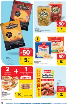 Carrefour - Hypermarkten Promoties  - Voorbeeld van een folder van Carrefour, geldig van 29.10.2025 | Pagina: 12 | Producten: Jonge kaas, Gruyère, Groenten, Kaas