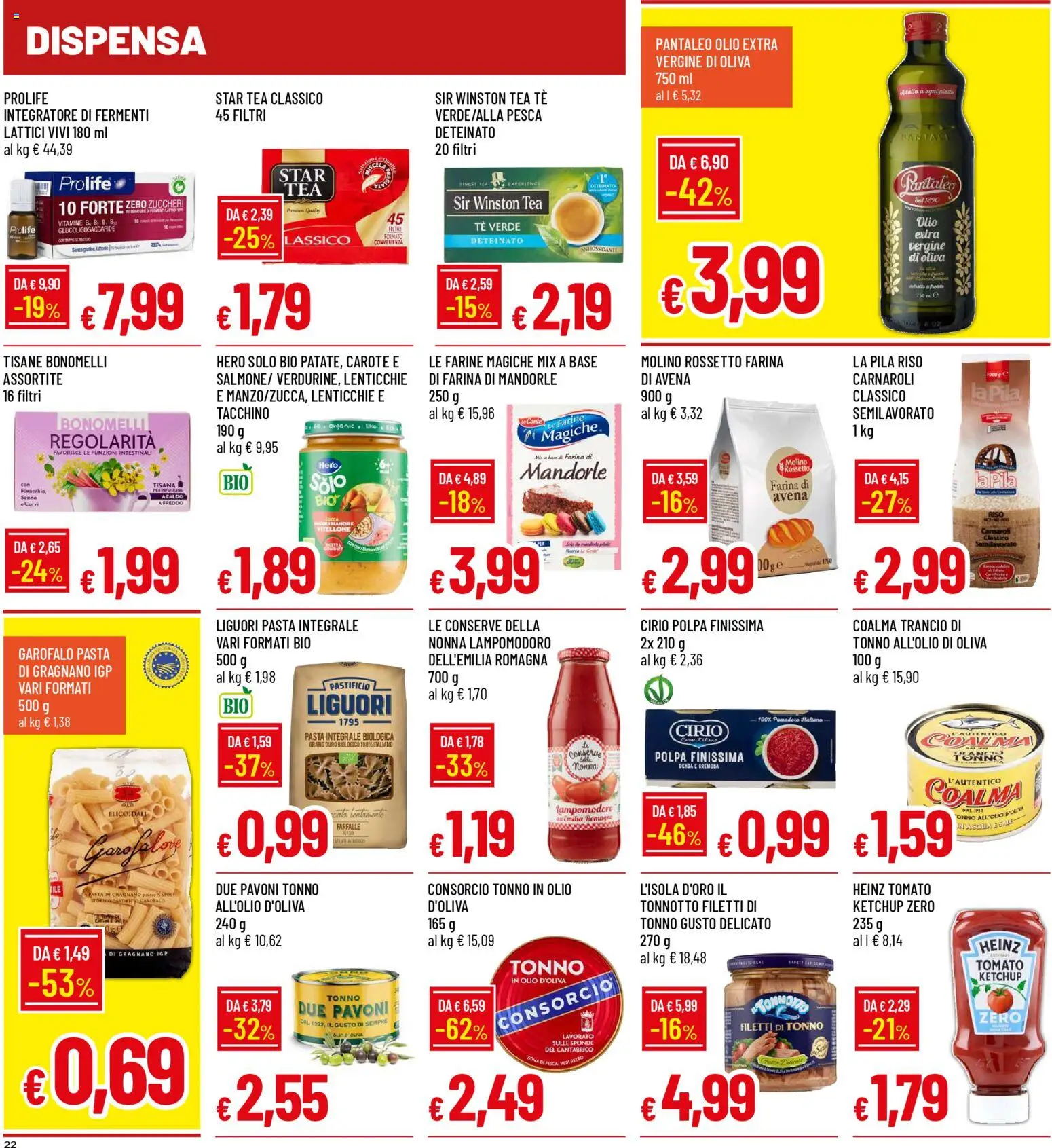 Volantino Galassia del 04.12.2025 | Pagina: 22 | Prodotti: Carote, Pasta, Pesca, Tonno