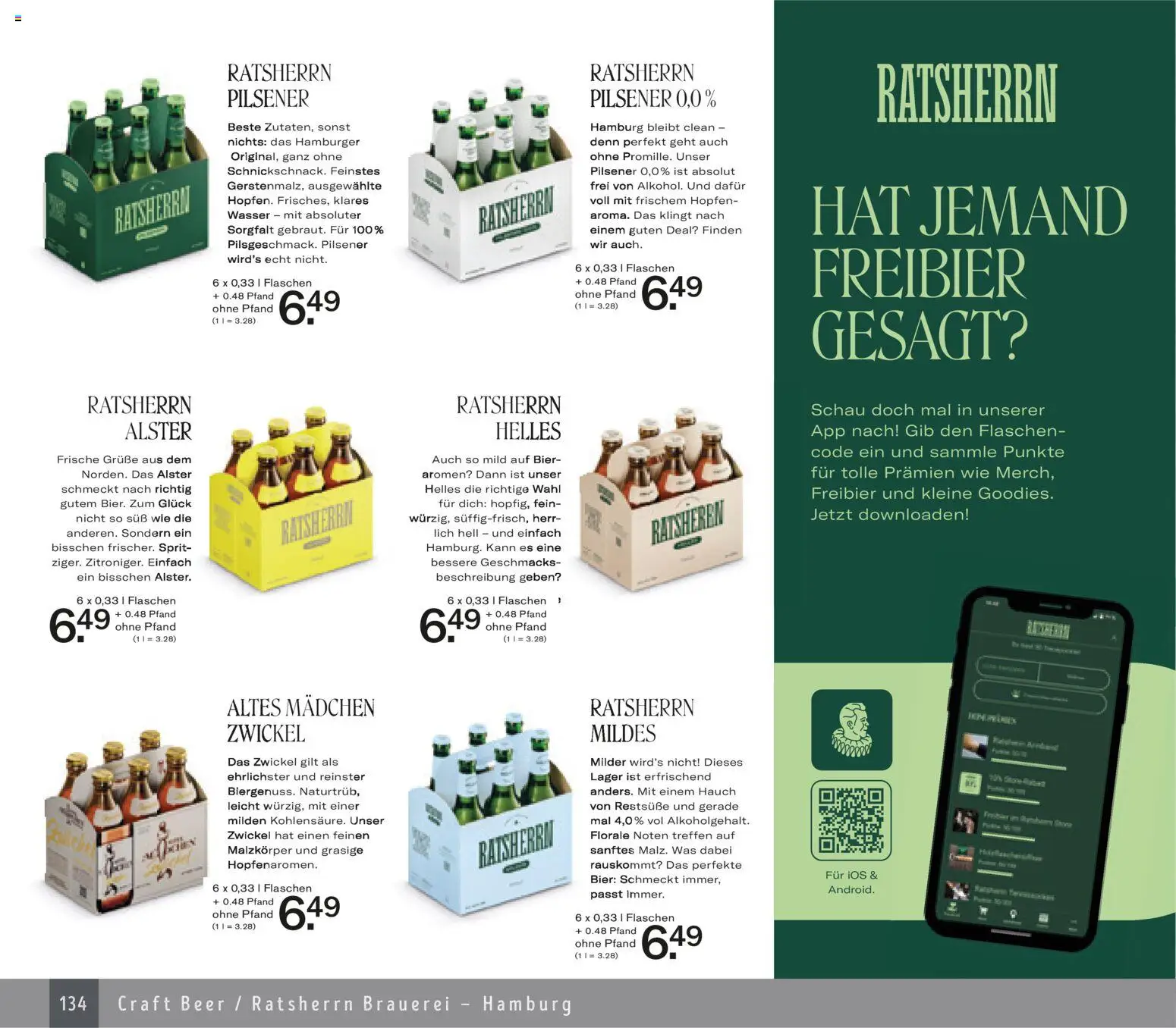 Edeka Struve Wein– und Spirituosen – gültig ab 14.11.2025 | Seite: 134 | Produkte: Bier, Wasser