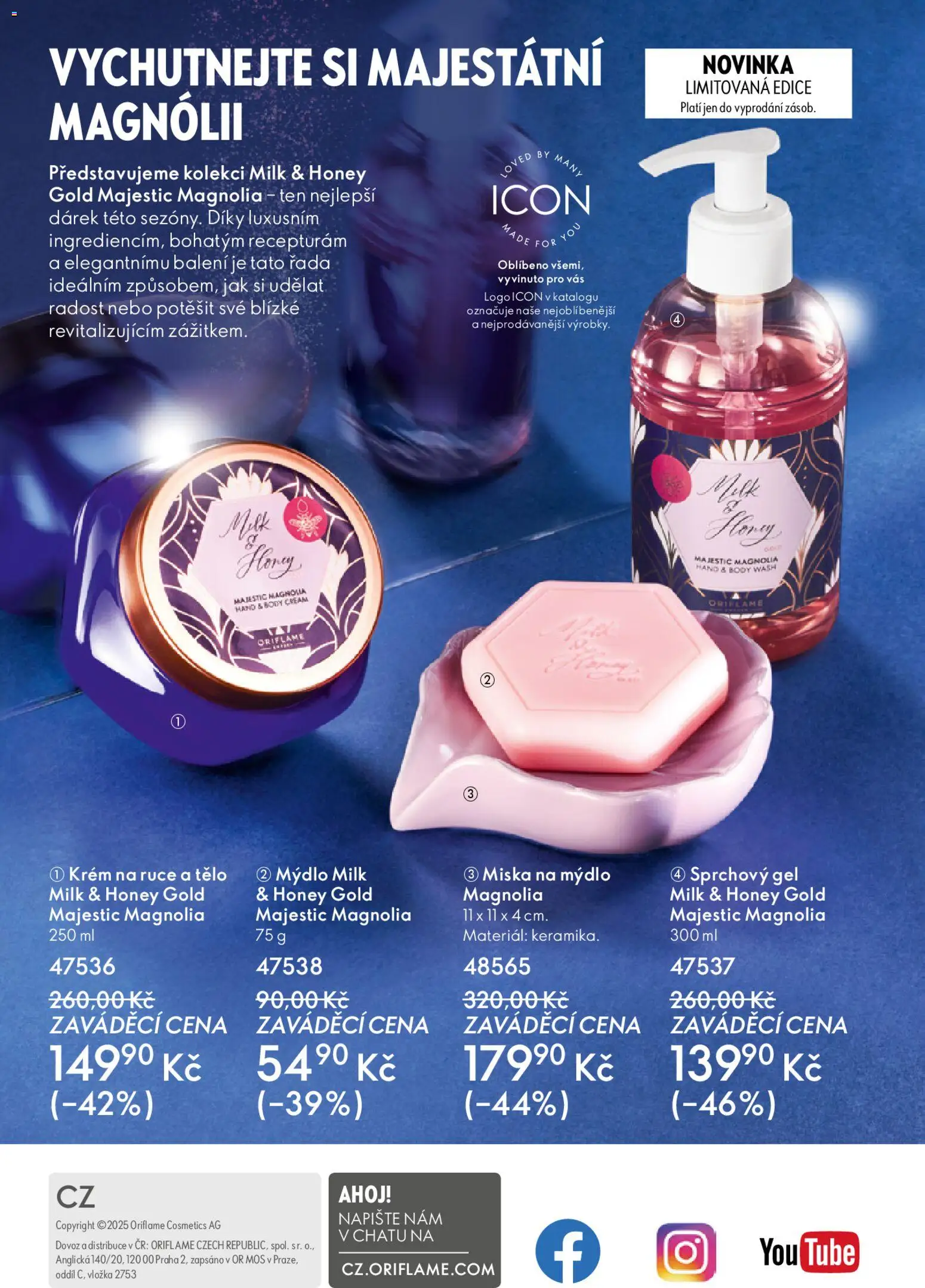 Oriflame katalog č.15/2025 od 22.10.2025 | Strana: 148 | Produkty: Krém na ruce, Mýdlo, Krém, Body