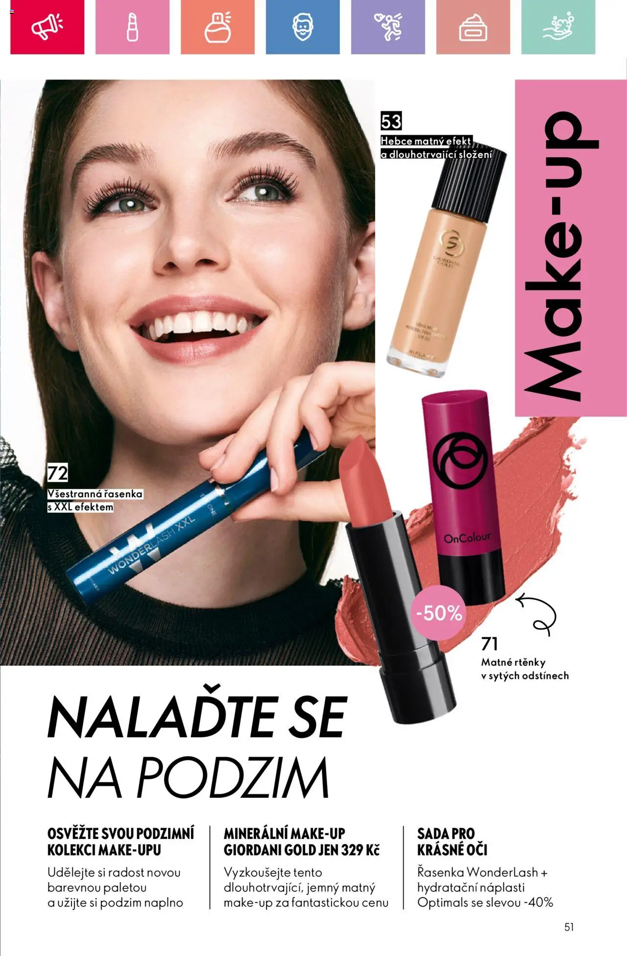 Oriflame katalog č.12/2025 od 17.08.2025 | Strana: 51 | Produkty: Makeup, Řasenka