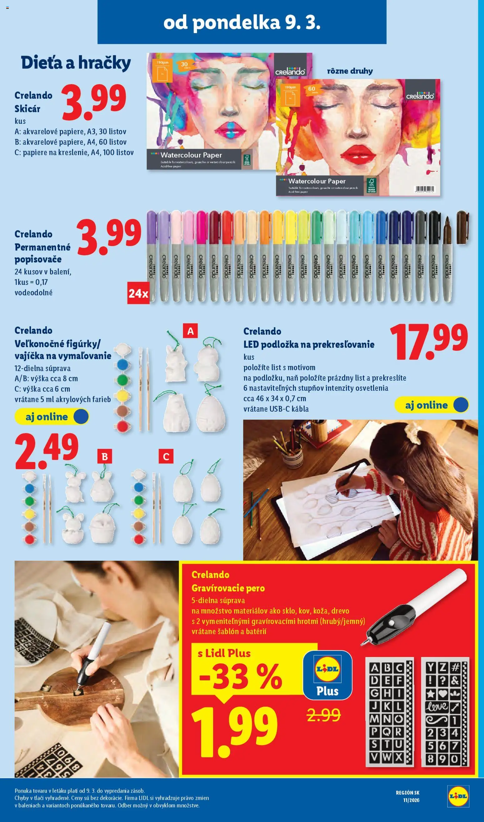 Nové Lidl akcie – leták je platný od 09.03.2026 | Strana: 51 | Produkty: Led, Pero, Hračky