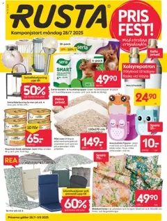 Rusta - erbjudanden - Förhandsvisning av reklamblad från butik Rusta aktuell från 28.07.2025