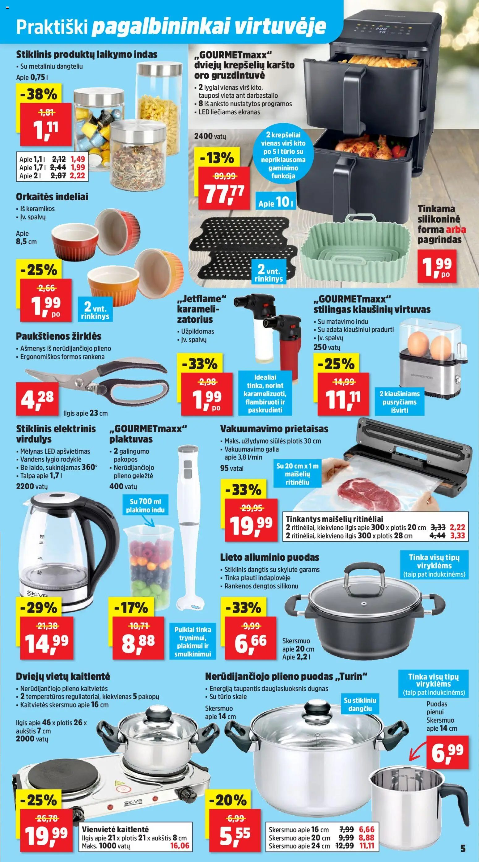 Thomas Philipps akcijos nuo 15.12.2025 | Puslapis: 5 | Prekių: Plaktuvas, Puodas, Kaitlentė, Virdulys