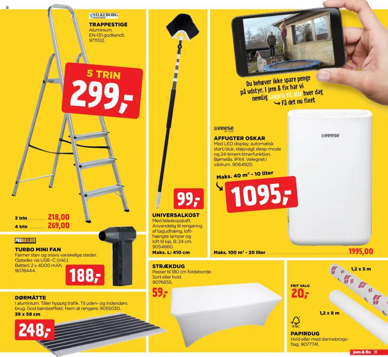 Jem & fix Tilbudsavis gyldig fra 17.08.2025 | Side: 11 | Produkter: Dørmåtte, USB, Batteri