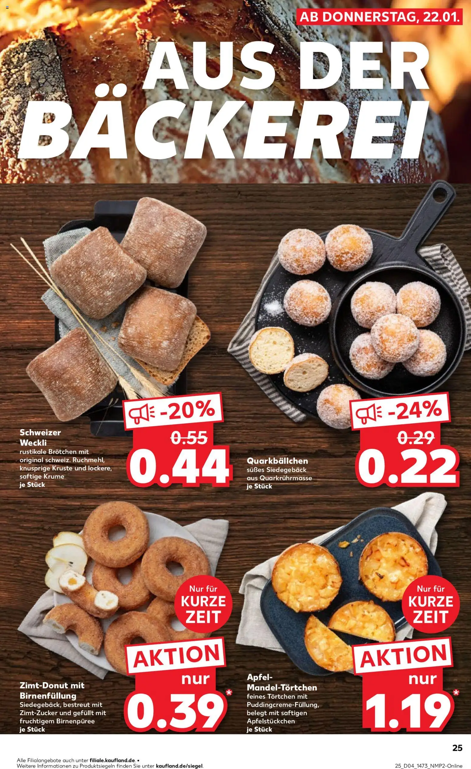Kaufland prospekt Potsdam	 – gültig ab 22.01.2026 | Seite: 25 | Produkte: Bäckerei, Äpfel