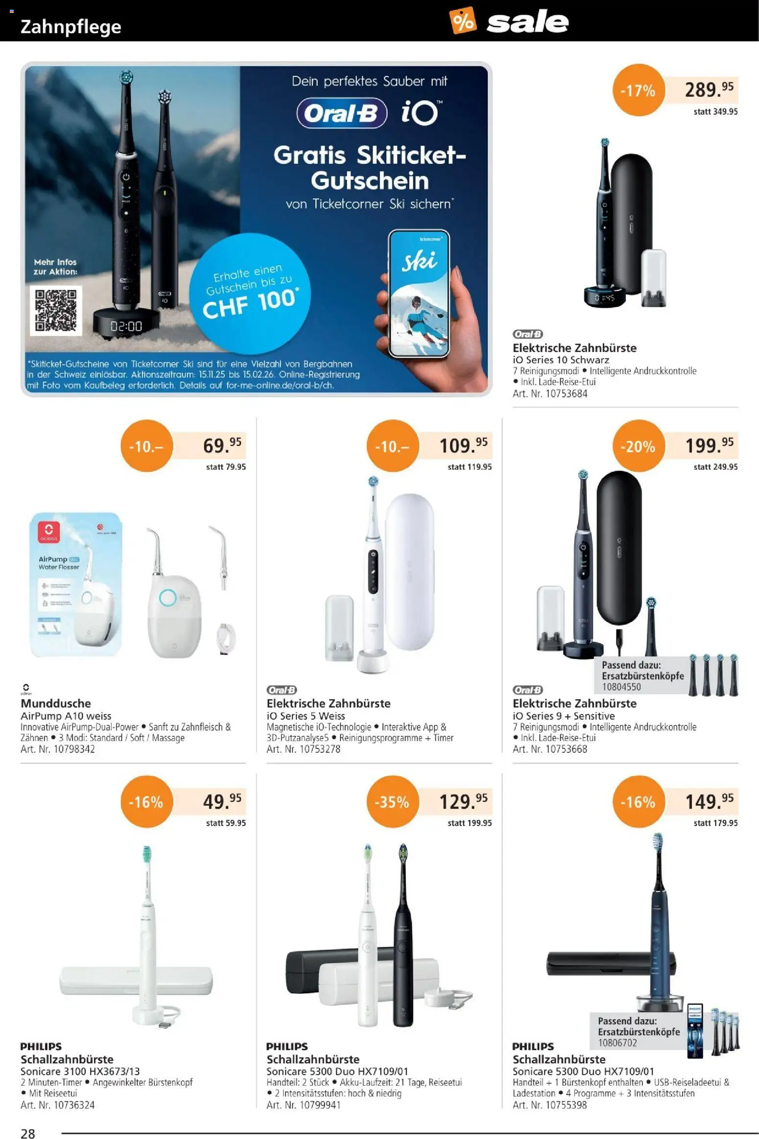 Fust Aktionen – gültig ab 25.12.2025 | Seite: 28 | Produkte: Elektrische zahnbürste, Ski, Zahnbürste, Philips