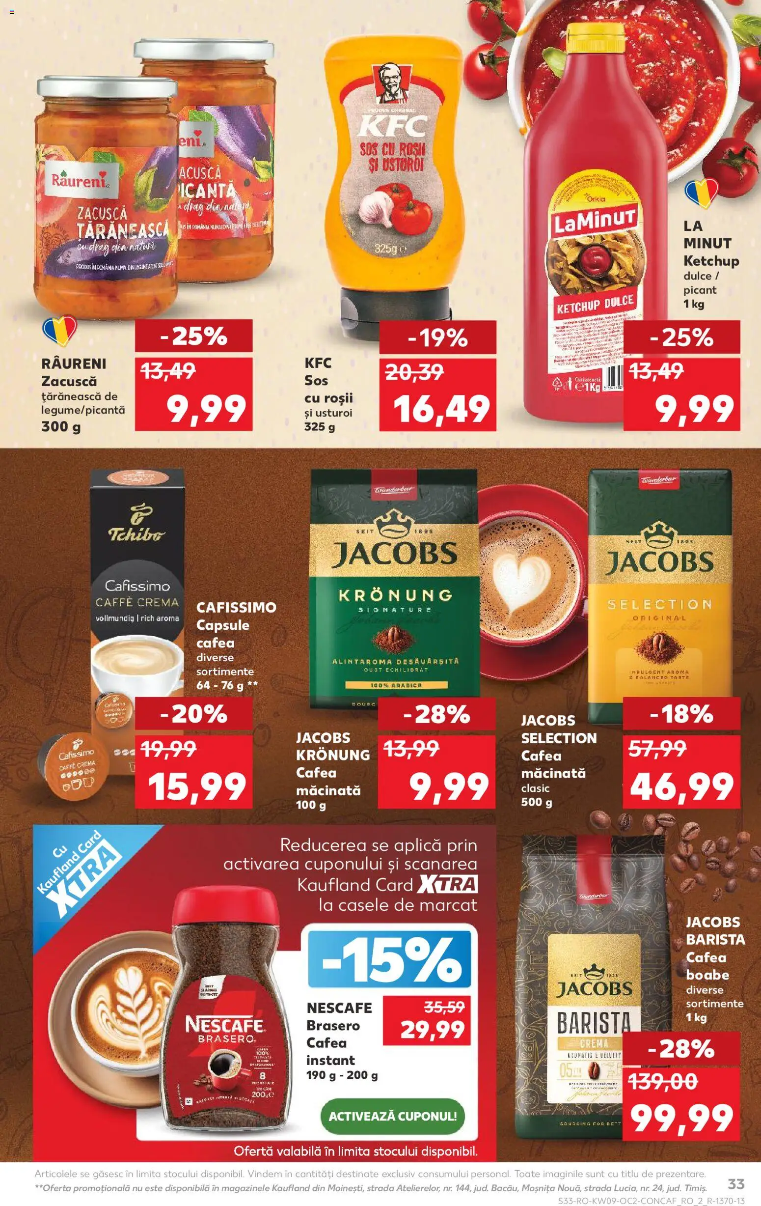 Noul catalog Kaufland – valabil de la 25.02.2026 | Pagină: 33 | Produse: Cafea, Roșii, Ketchup, Usturoi