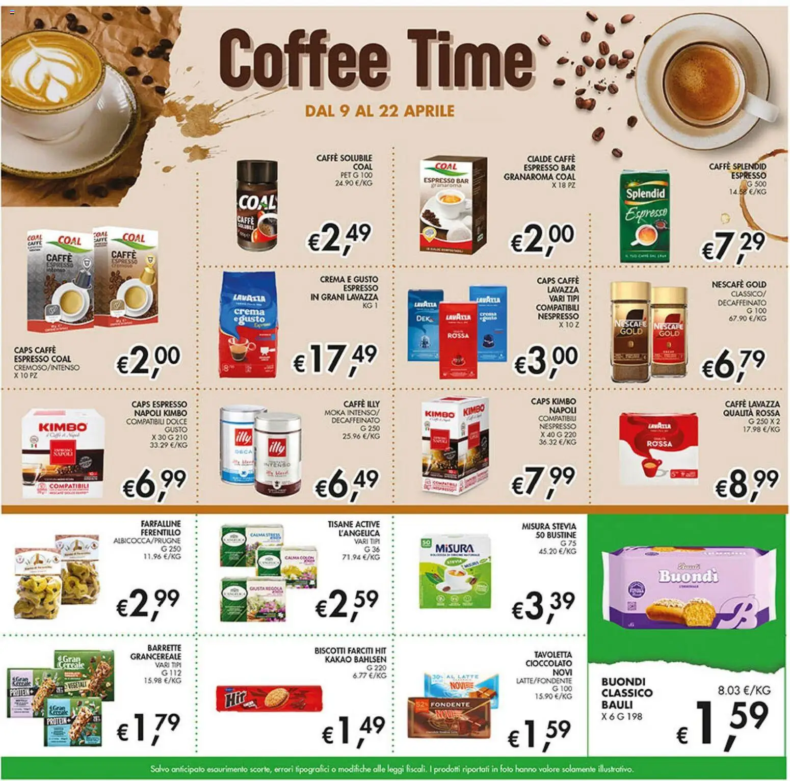 Volantino Coal del 09.04.2026 | Pagina: 22 | Prodotti: Stevia, Crema, Caffè, Latte